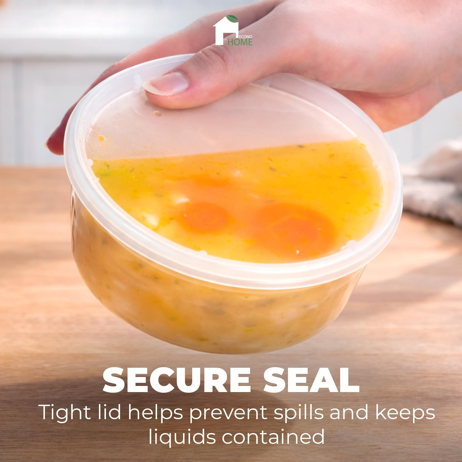 Clear Deli Containers with Lids – 240-Pack, 32Oz Plastic Containers with Lids fo