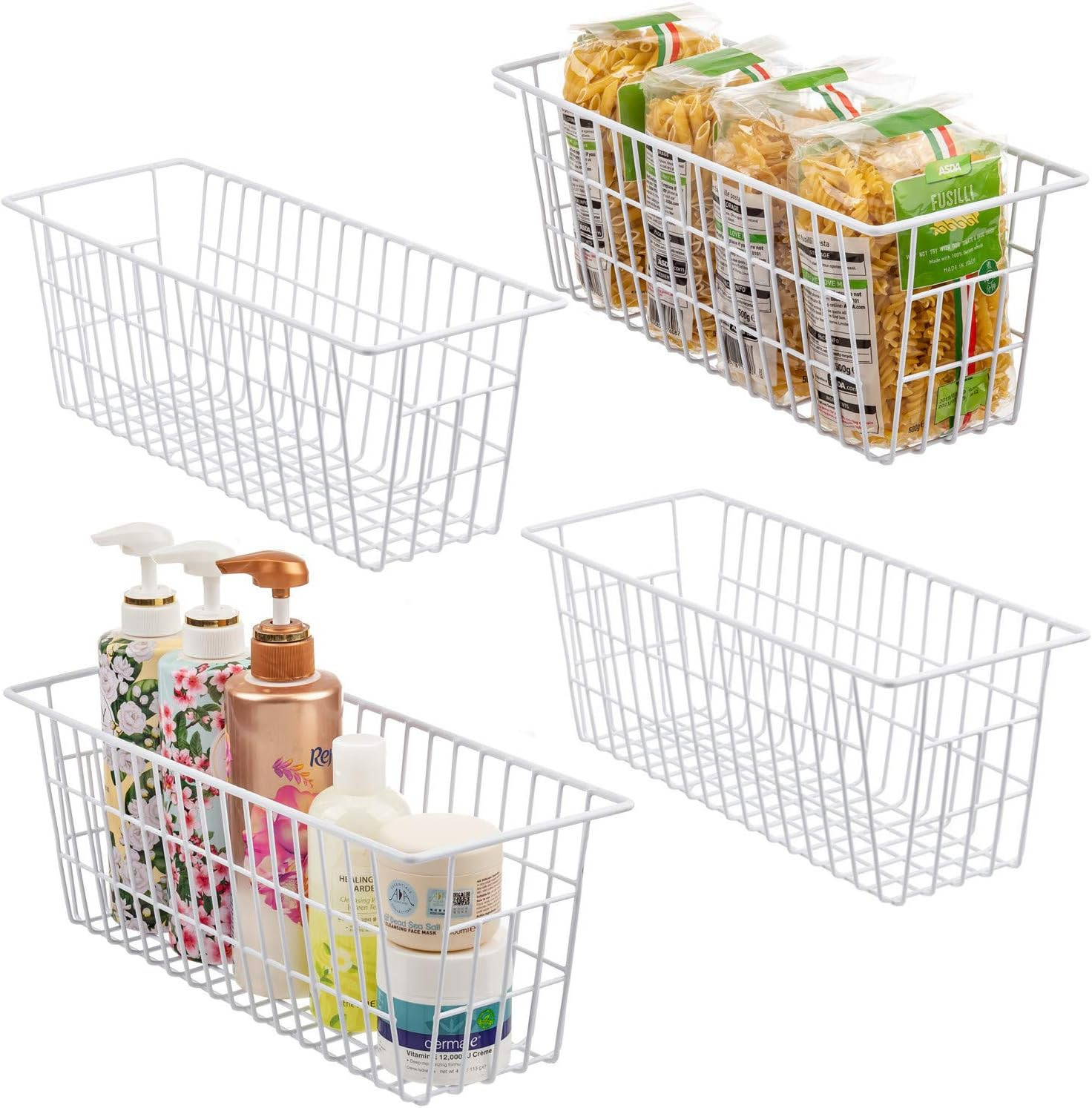 Food Storage Containers and Wire Baskets