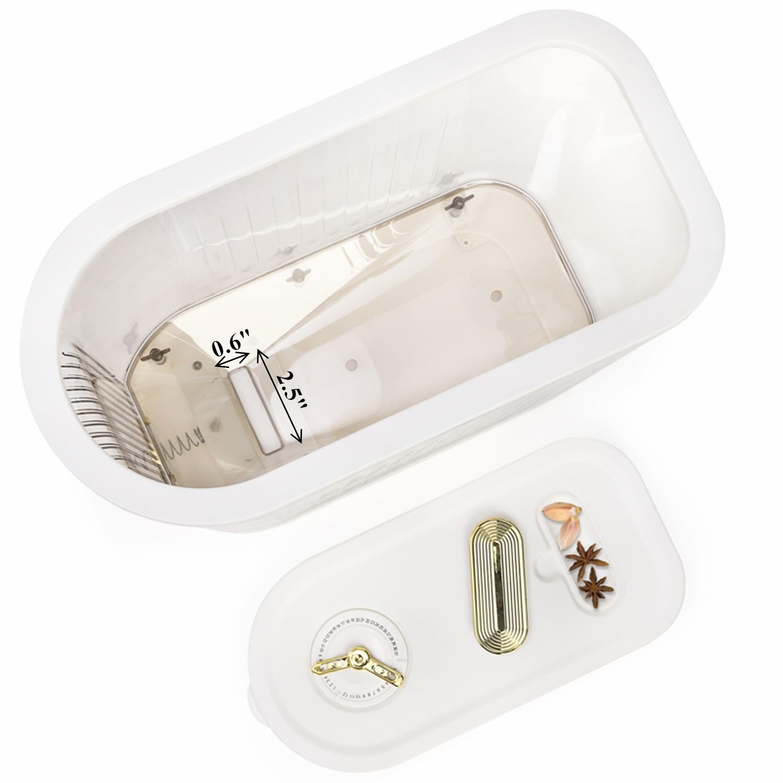 Clear Rice Holder Dispenser, 22 Lbs Large Grain Storage Container with Measur…