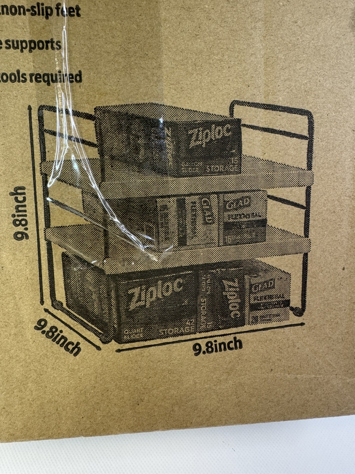 Foil Plastic Wrap Organizer 2 pk Expandable Kitchen Pantry Storage Height NIB