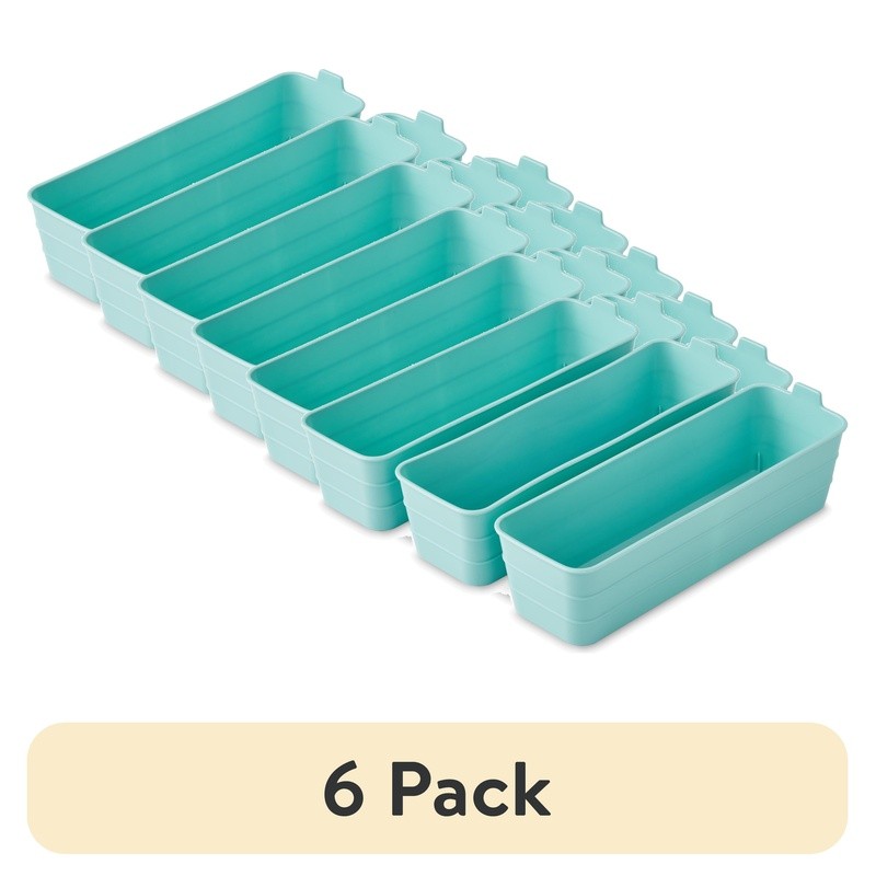 Set of 3 Flexible Drawer Organizers Dishwasher Safe Stackable Storage Trays New