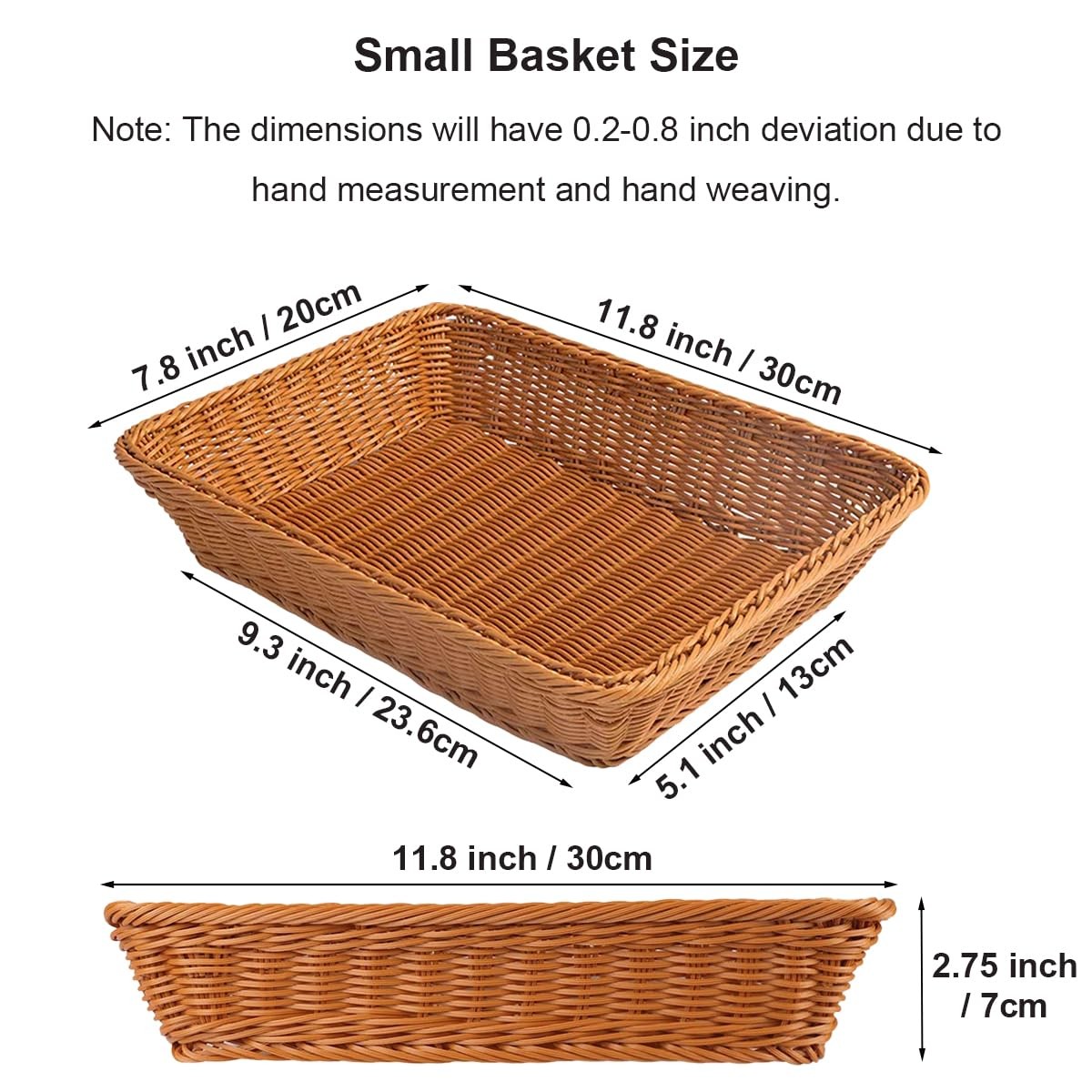 Wicker Bread Basket for Serving, Wicker Fruit Basket, Display Baskets for Veg…