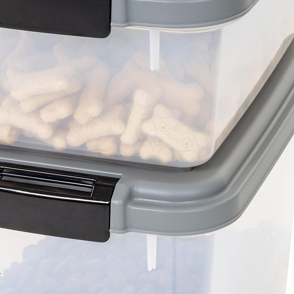 Airtight Pet Food Storage Container Combo with Scoop Removable Wheels, 33QT+12QT