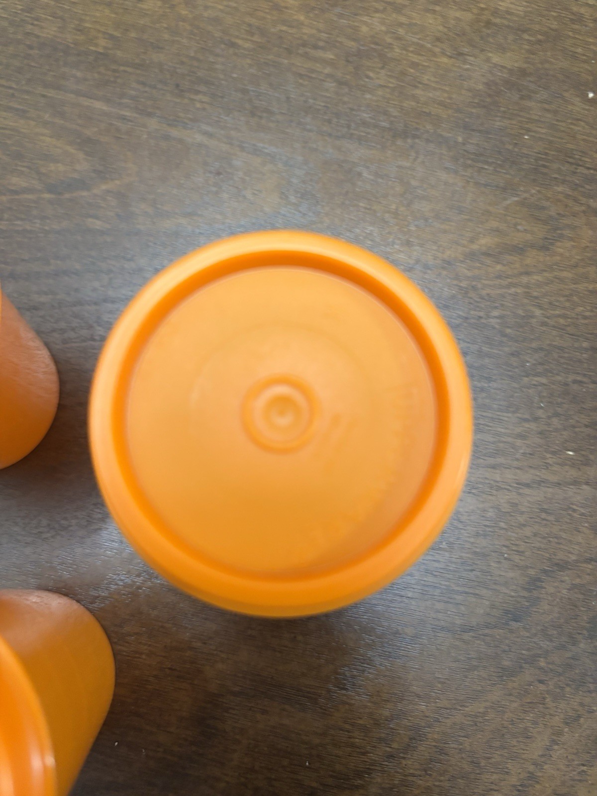 Tupperware Tupper Minis 2 oz Midgets Set of 5 Orange Smidgets Dips Crafts EUC