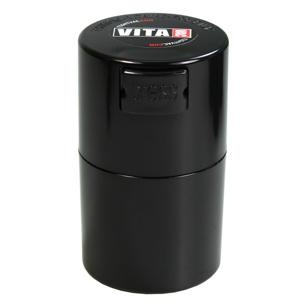 Vitavac – 5g to 20 grams Vacuum Sealed Container – Black