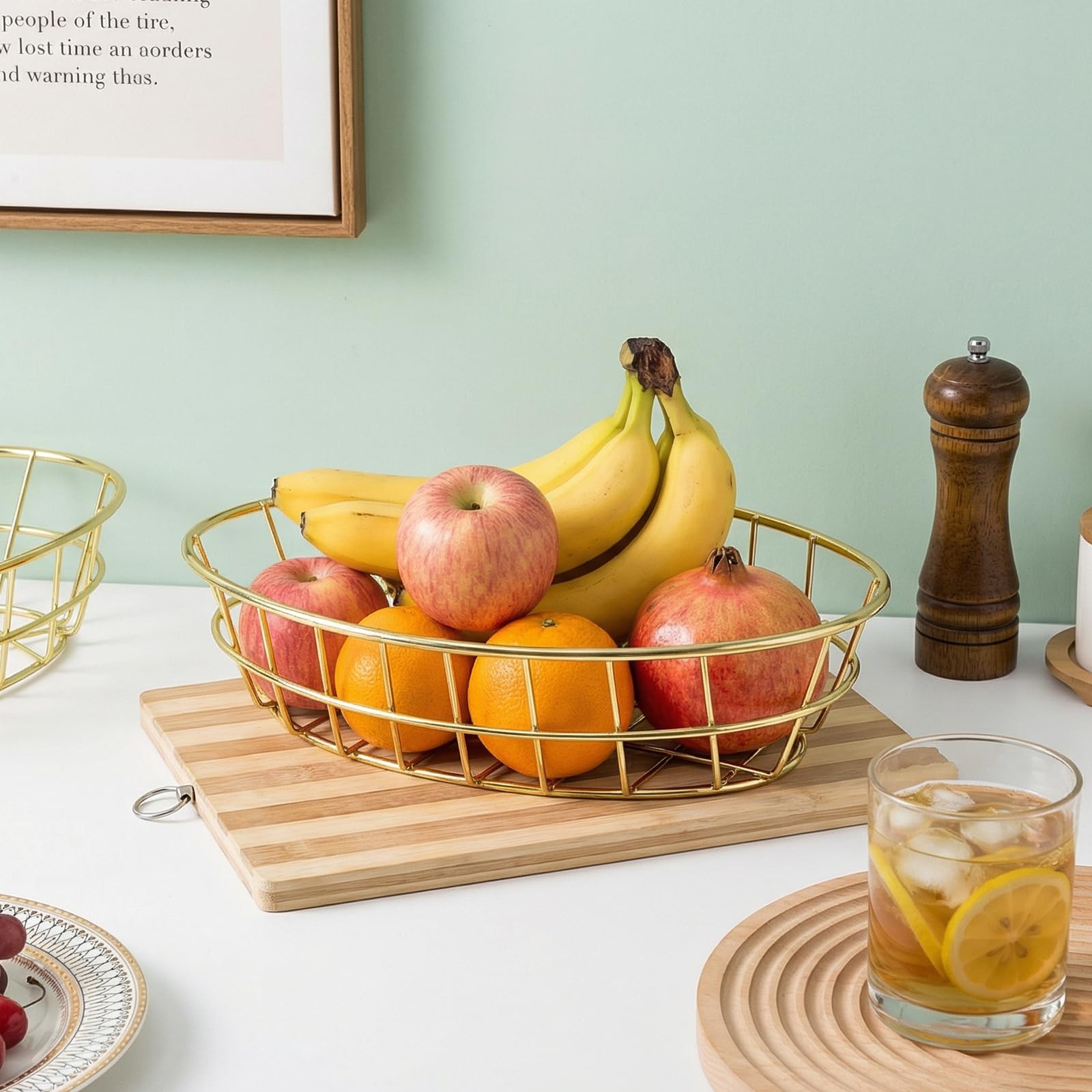 6 PCs Bread Basket for Serving,Small Wire Basket,Gold Wire Basket,Dinner Roll…