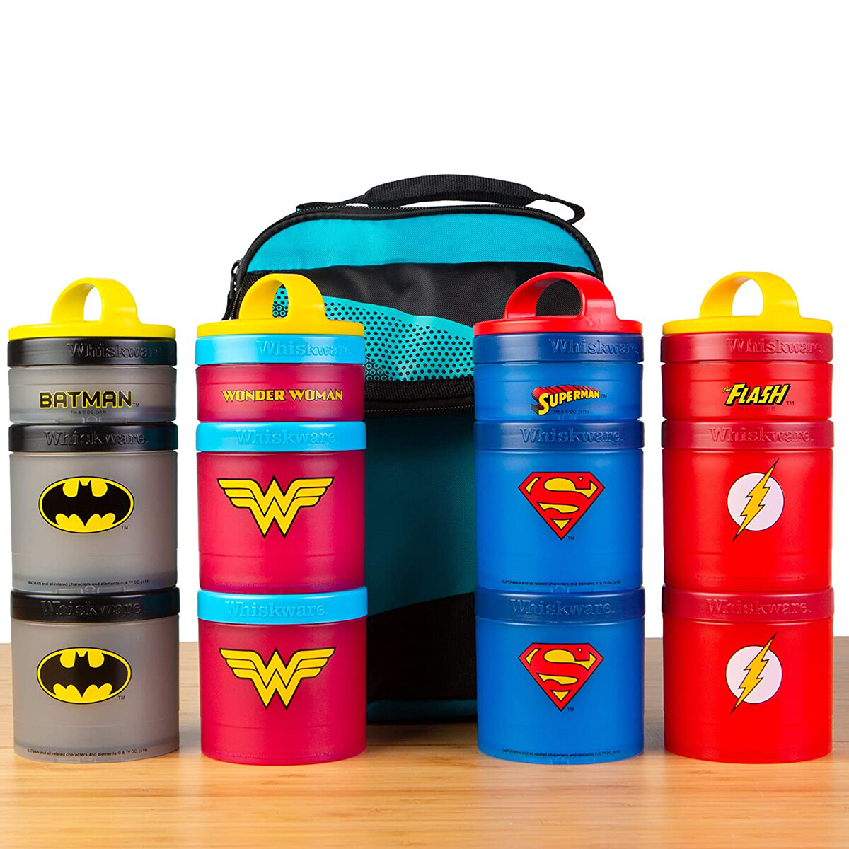 Whiskware DC Comics Stackable Snack Pack Containers