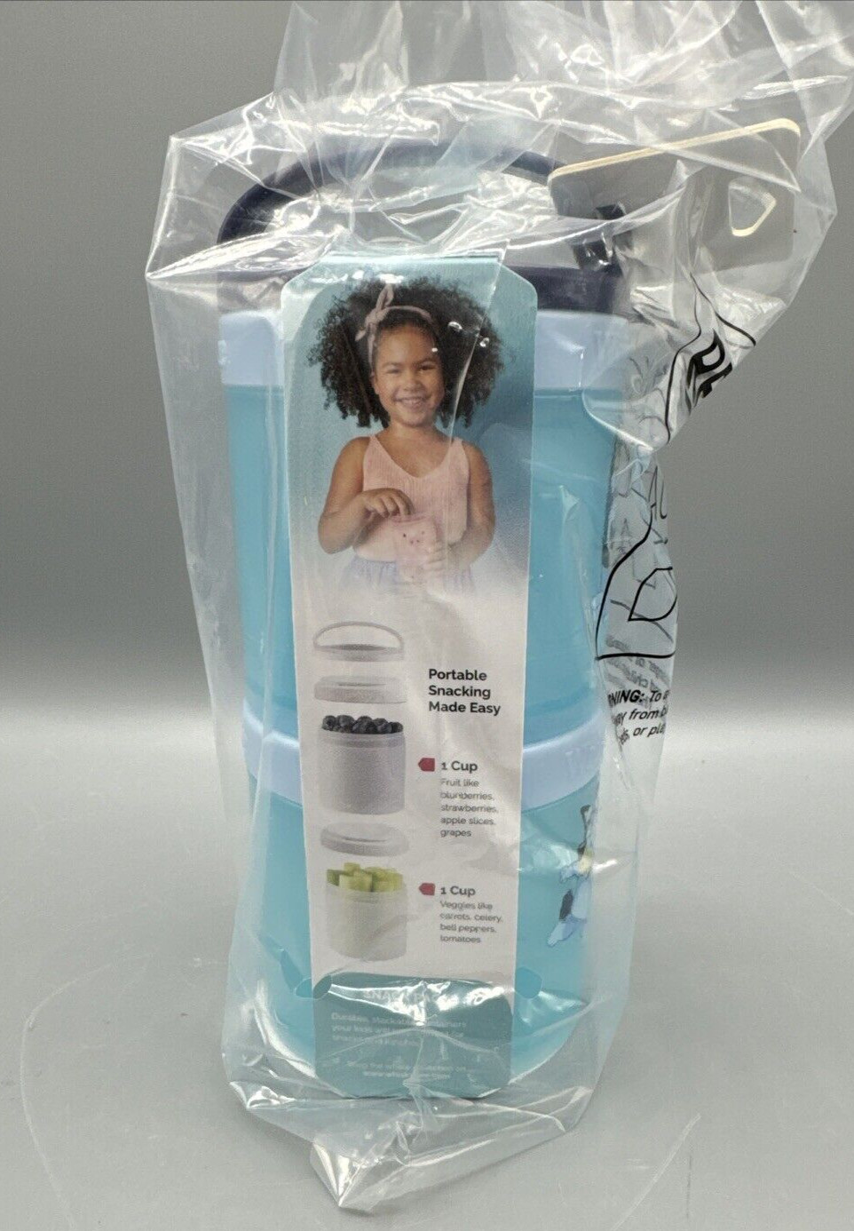Bluey 2 Stackable Snack Cups Container for Kids Bluey