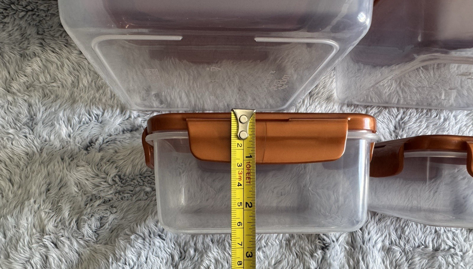 LocknLock 4 Piece Nestable Square Storage Set COPPER largest w/ handle – NEW