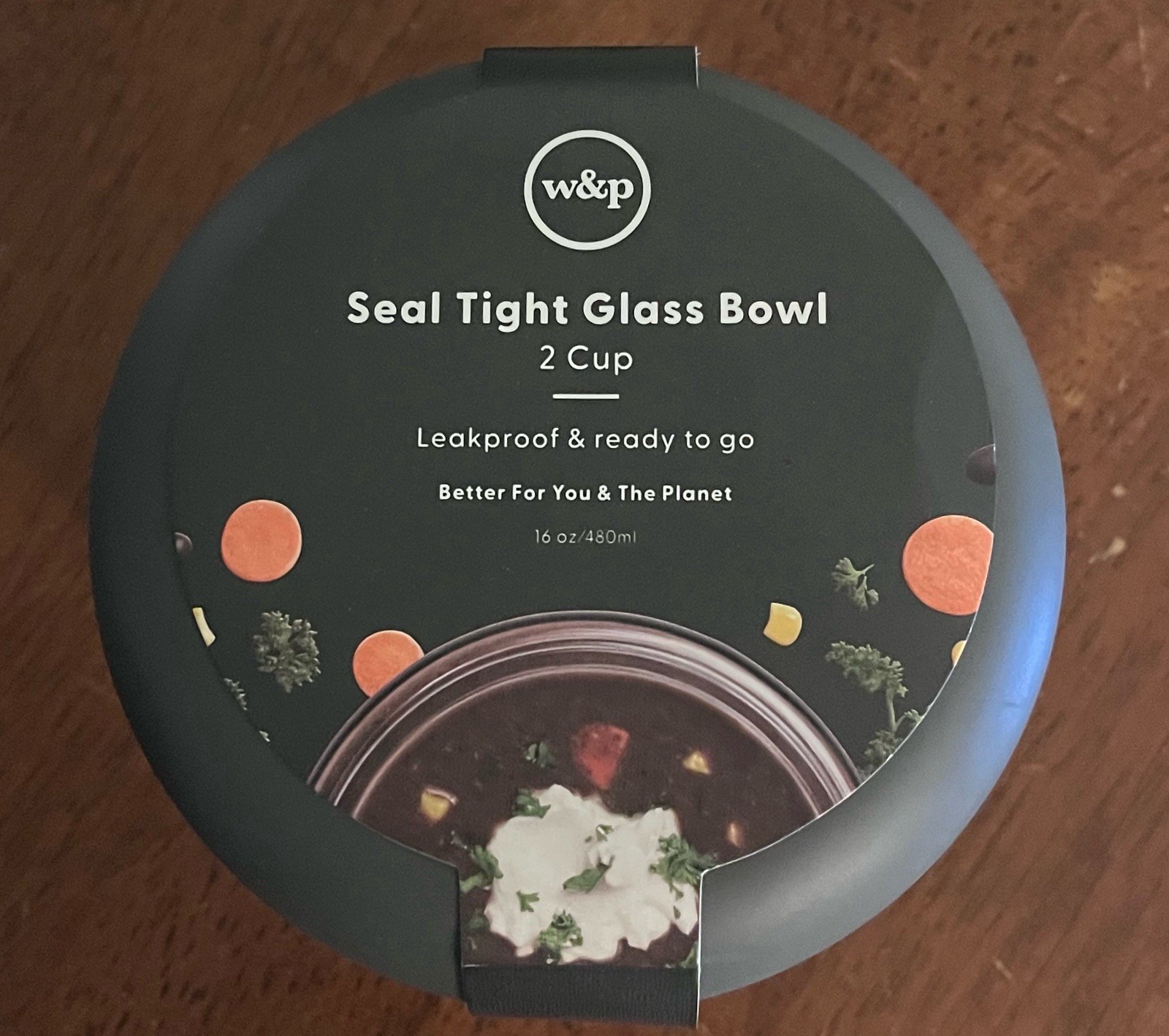 W&P Porter Seal Tight Lunch Bowl w/Lid Charcoal 16 Oz Leak & Spill Proof Set 3
