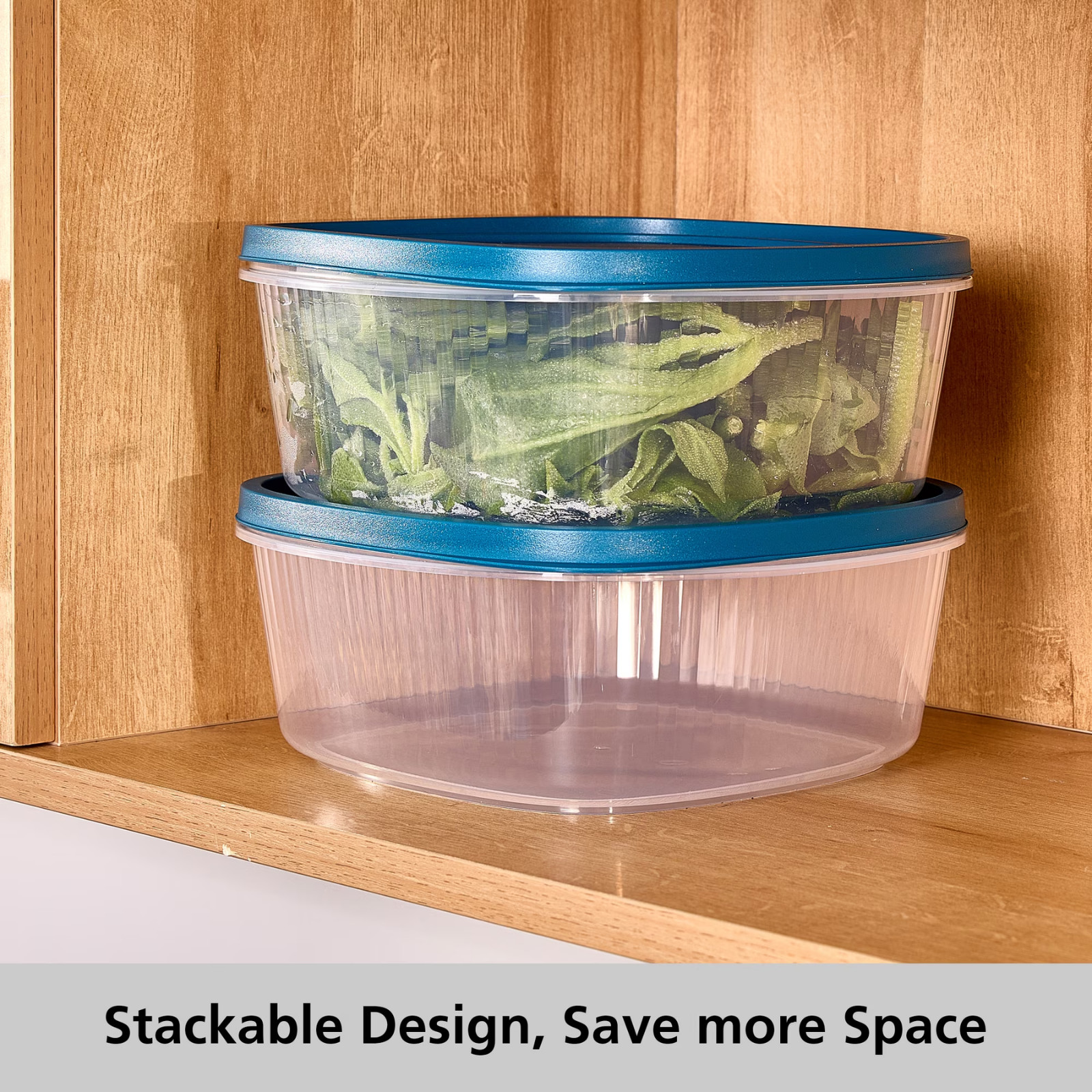 Large Plastic Food Storage Containers 14 Cup Square Meal Prep Vented Lids 2 Pack
