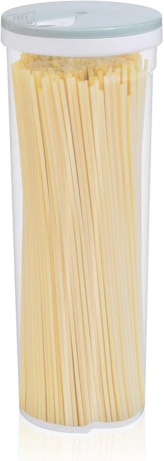 Plastic Tall Food Storage Spaghetti Noodle Pasta Container with Locking Lid Clea
