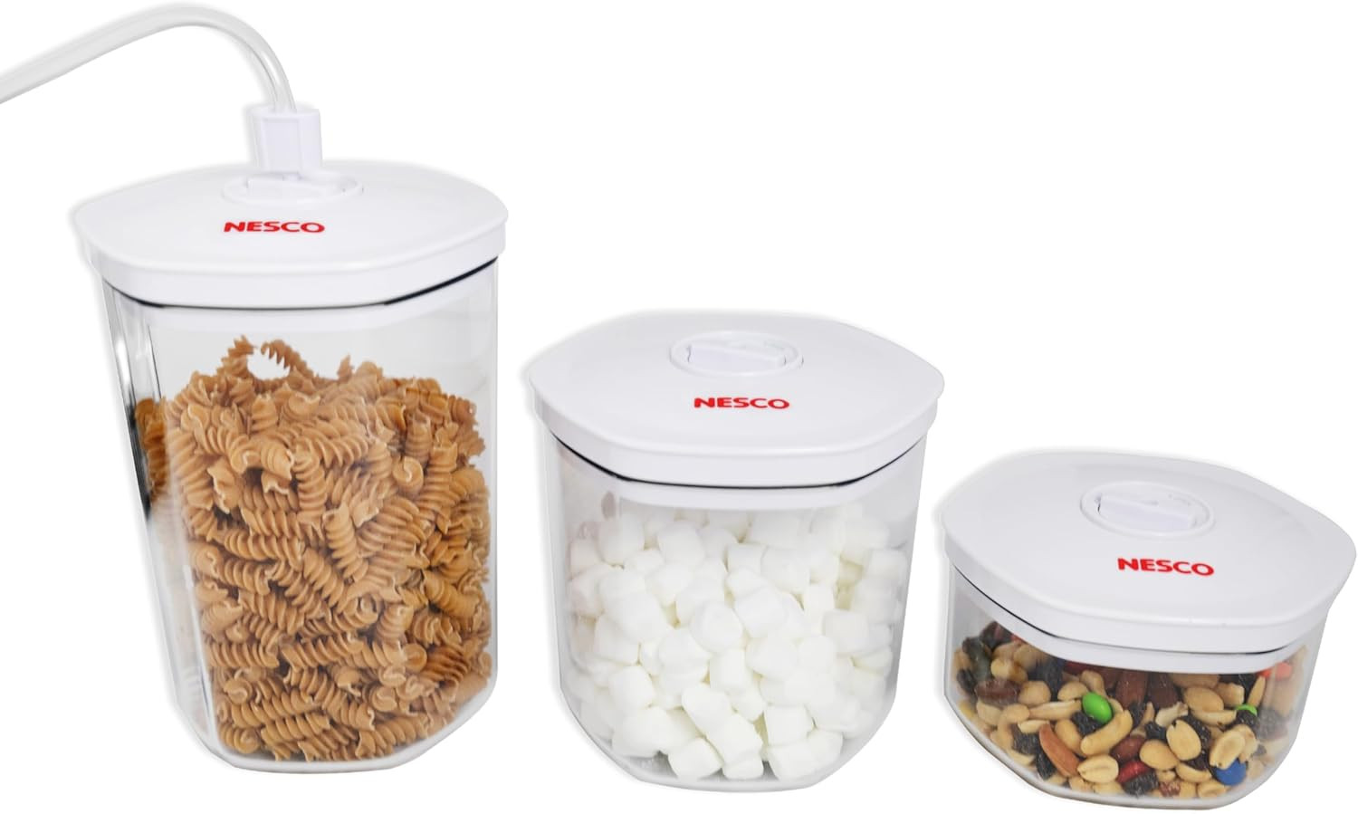 BPA-Free 3-Piece Vacuum Canister Set for Food Storage & Meal Prep