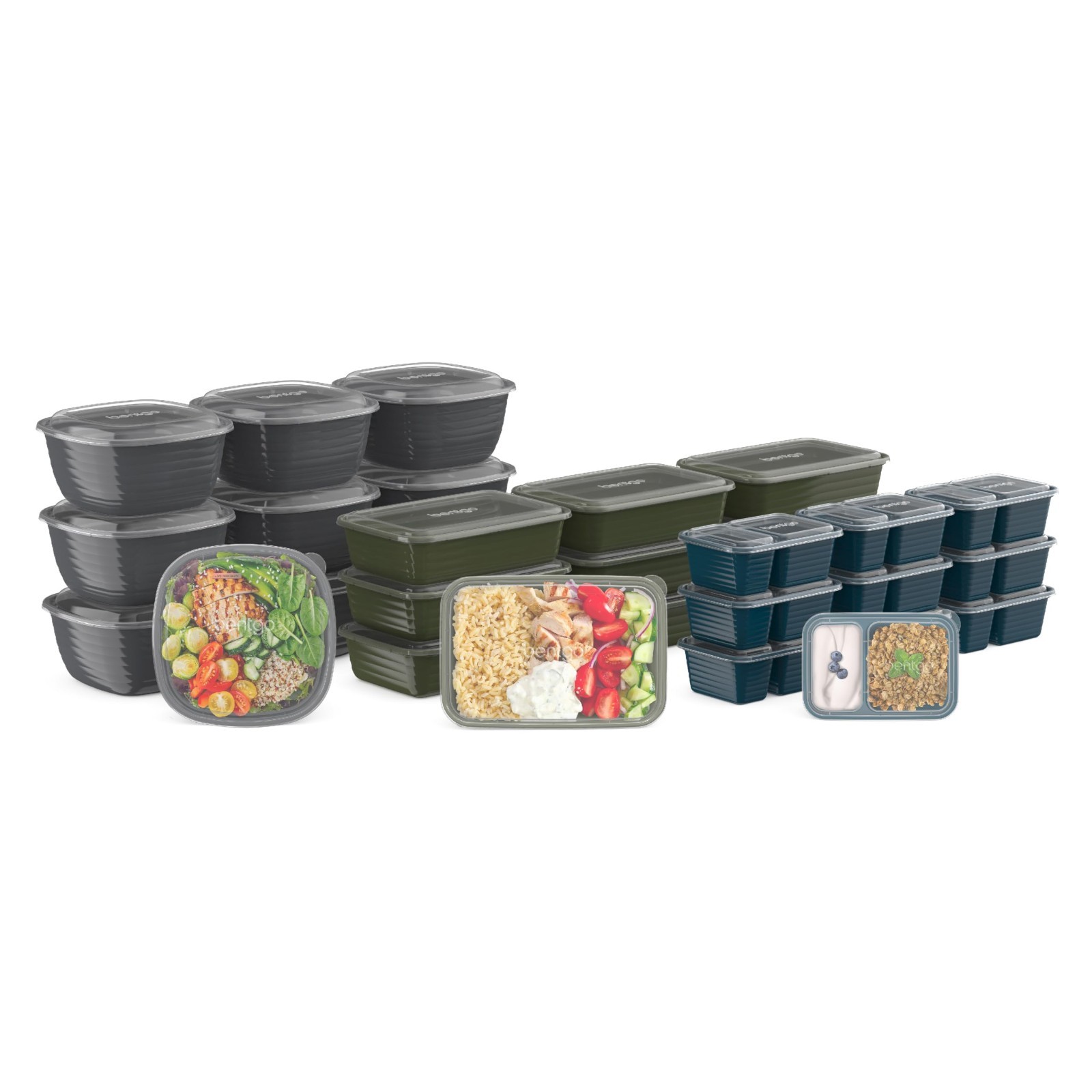 60-Piece Meal Prep Kit – Reusable BPA-Free Food Containers, Trays & Snack Boxes