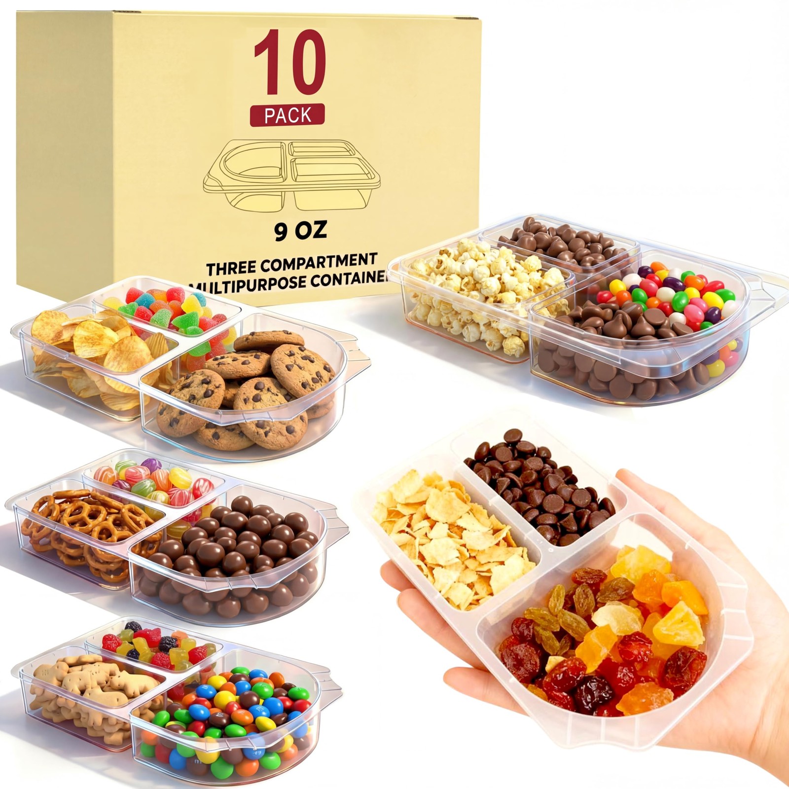 9 OZ New Snack Containers & Reusable Snack Containers with Lids for Kid,Snack…