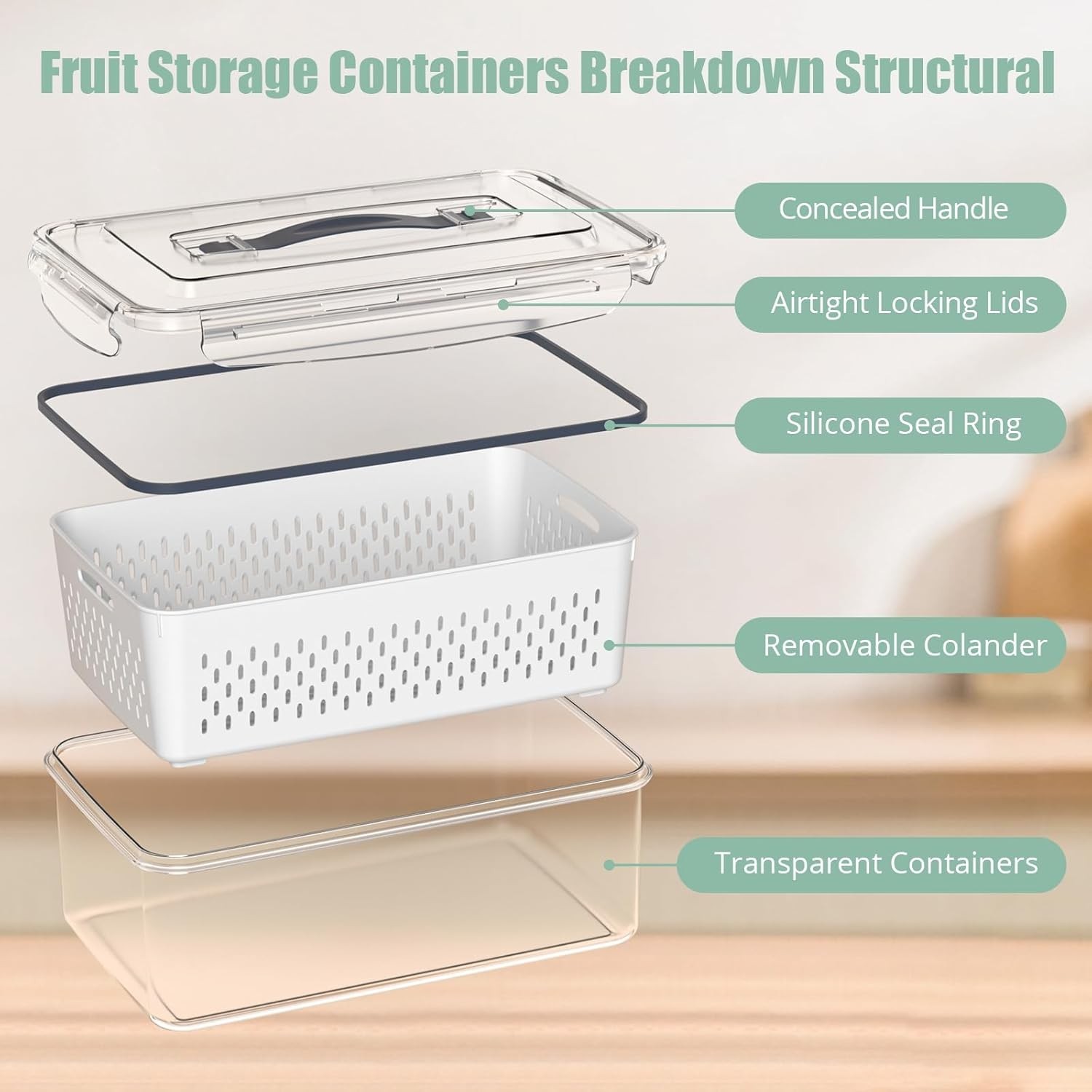 Multi-Functional Airtight Food Containers – Perfect for Fruits, Meals & Snacks
