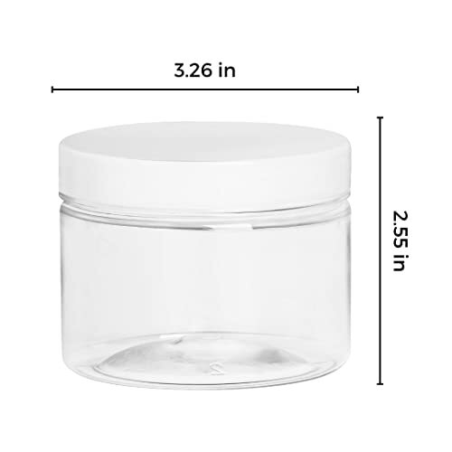 24 Pack 8oz Clear Platic Slime Storage Jars Containers for Food Storage