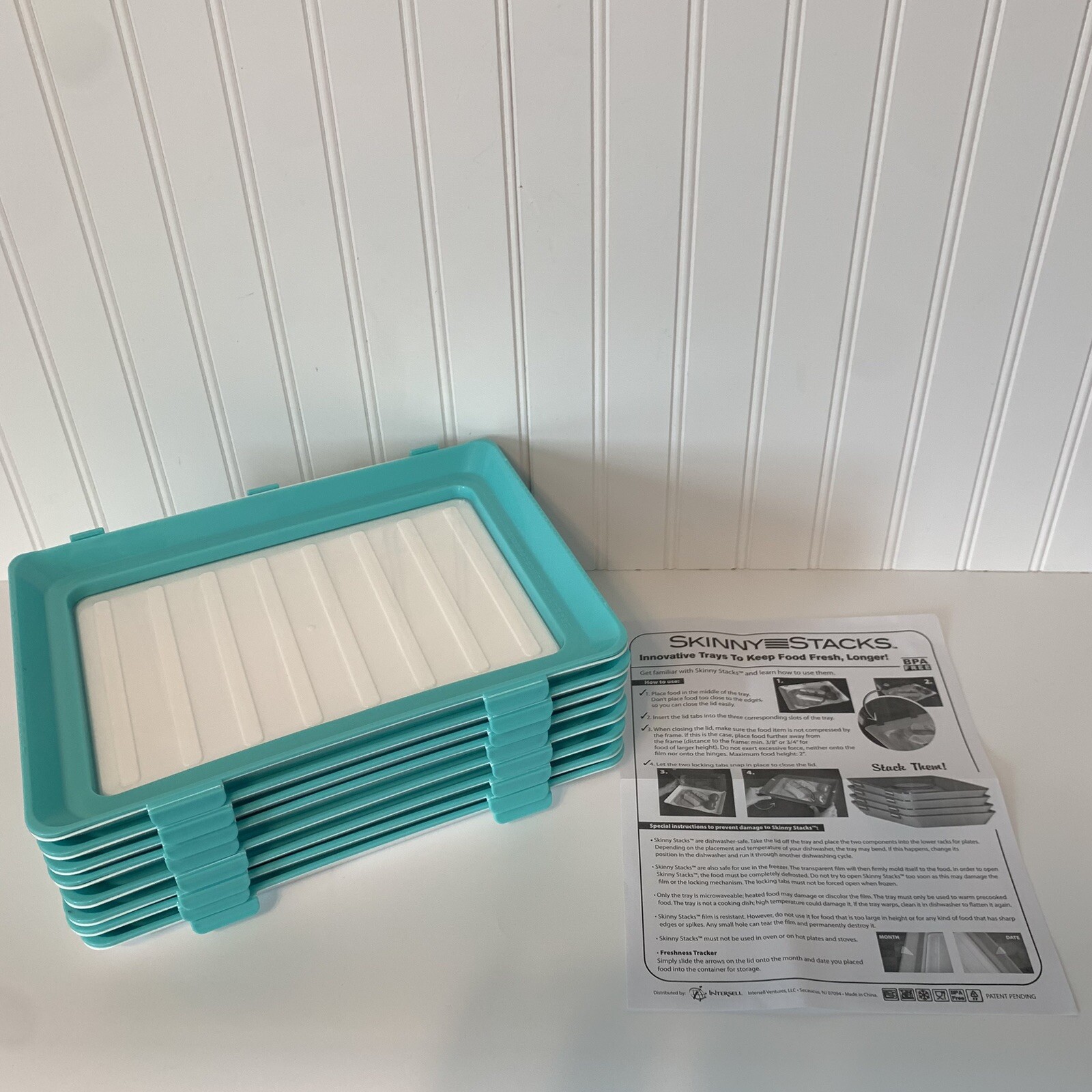 Skinny Stacks Food Storage Trays Set Of 8 Intersell Brand