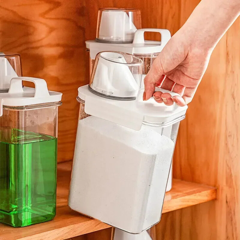 Dispenser Leak Laundry Detergent Proof Empty Tank Airtight 1X Refillable Bleach
