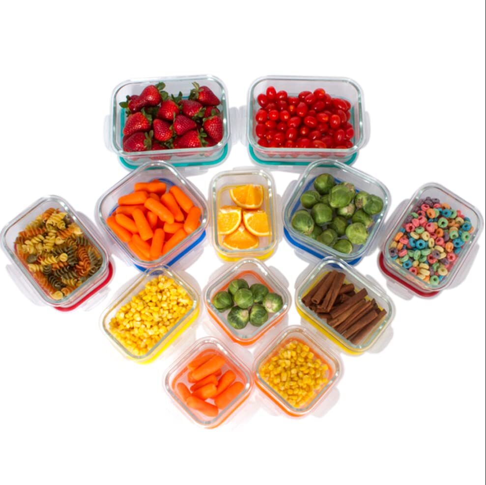 Imperial Home 24 pcs. Glass Meal Prep Storage Container Set W/ Snap Locking Lid