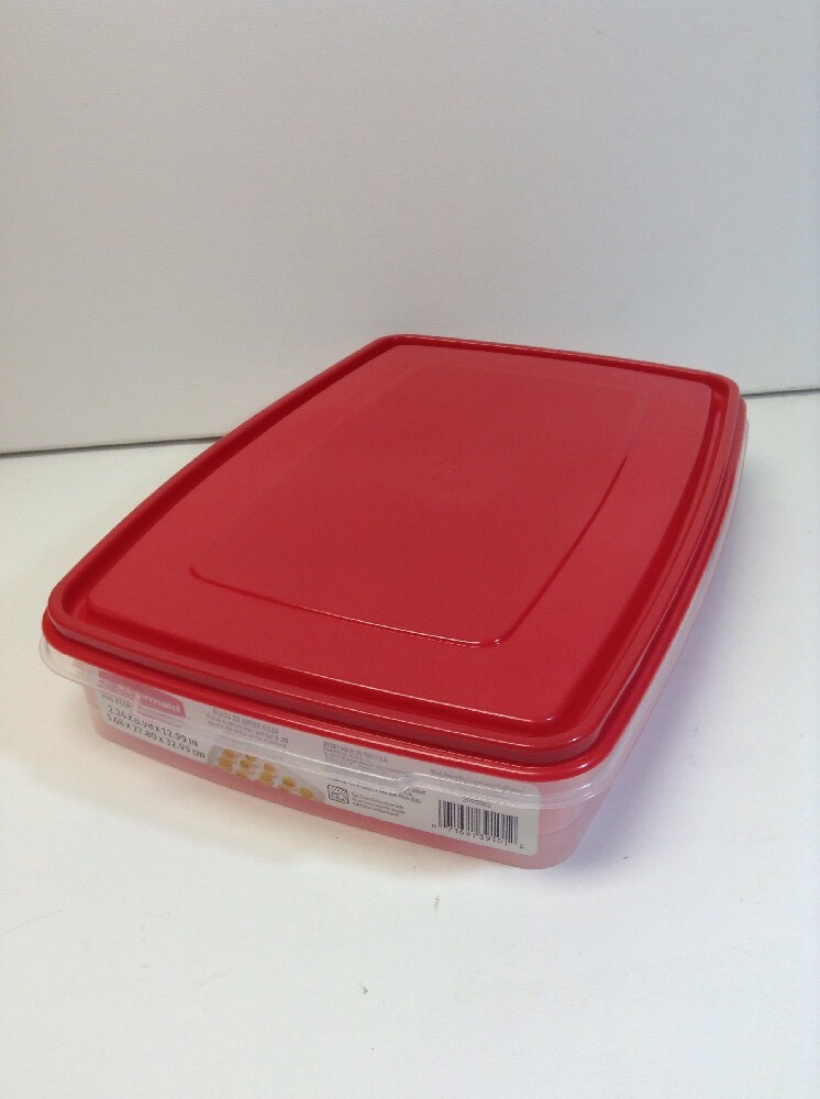 Rubbermaid Plastic Egg Container Holds 20 Eggs Clean with Red Lid