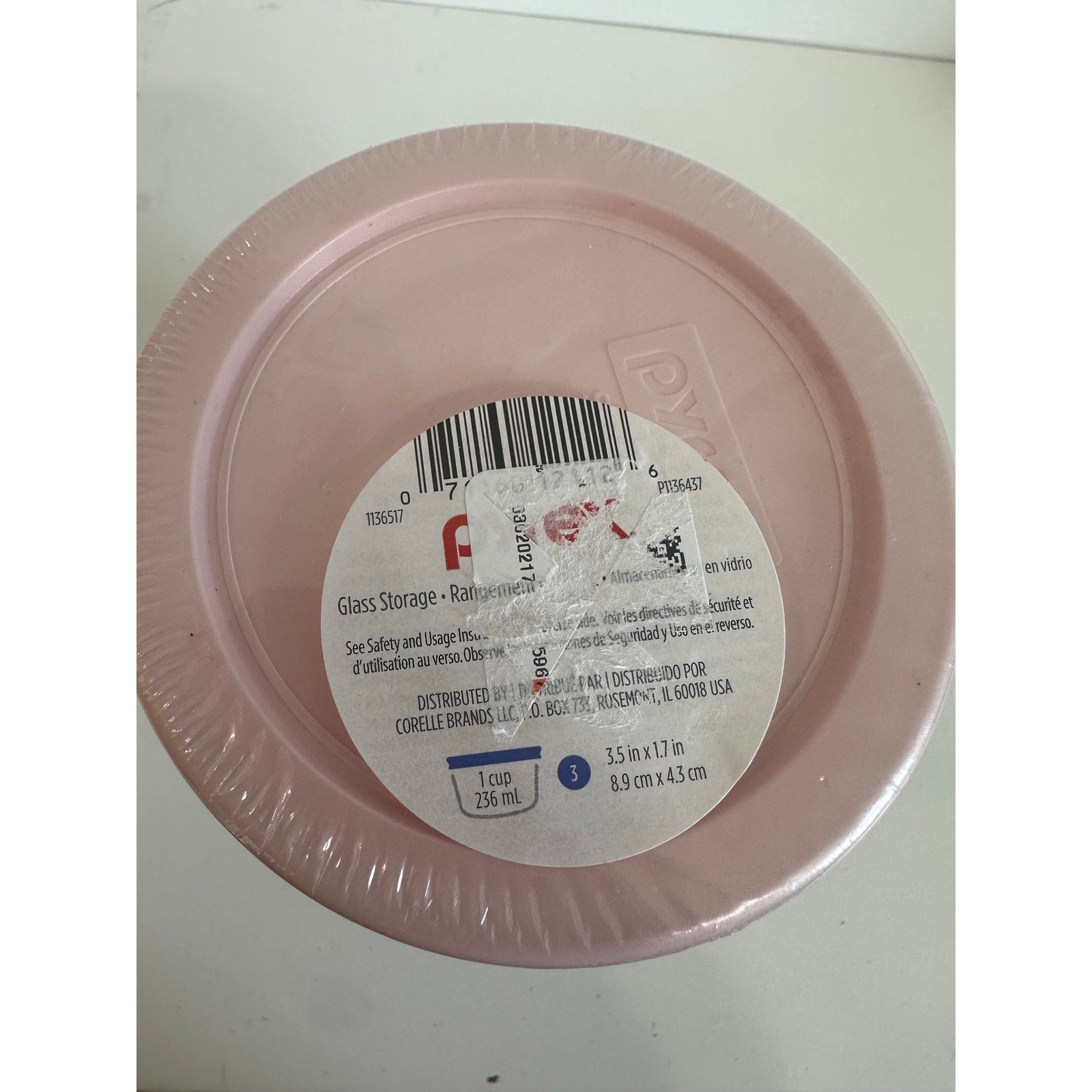 Pyrex NEW Food Storage Containers 1 Cup Set Of 3 “Treat Yo Self” Meal Prep
