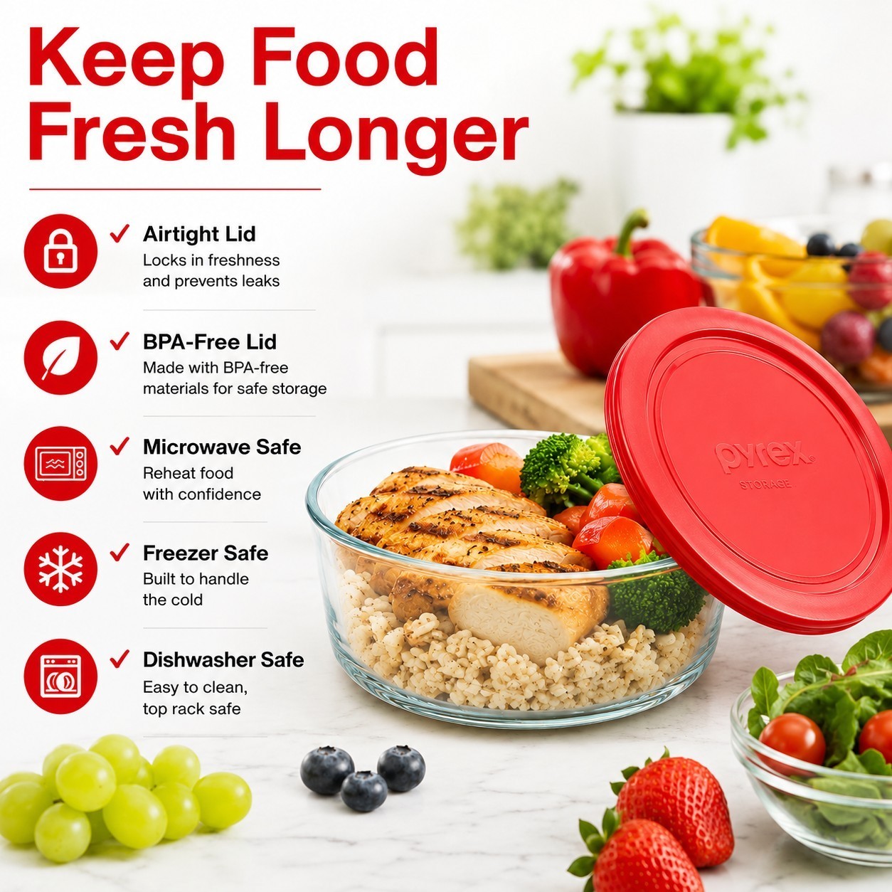 Pyrex Simply Store Glass Food Storage Container