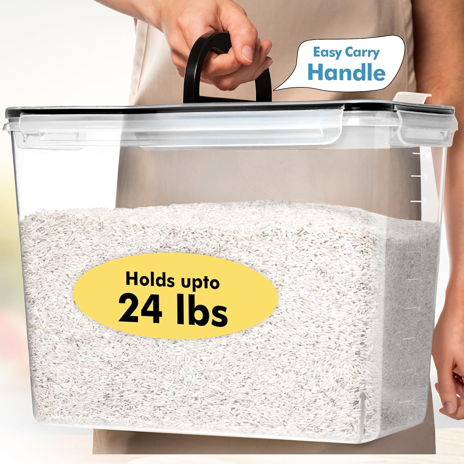 2 PC (11L | 372 Oz) Flour Sugar Storage Containers with Spout Lid & Easy Carry H