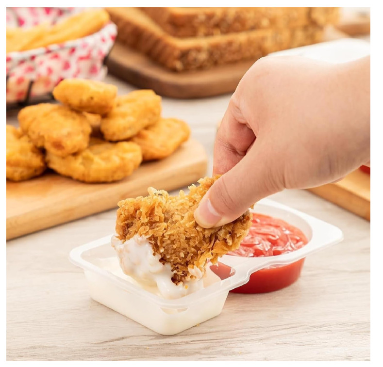 20PCS Double Compartment Condiment Container With Lids – Reusable Snack Pack …