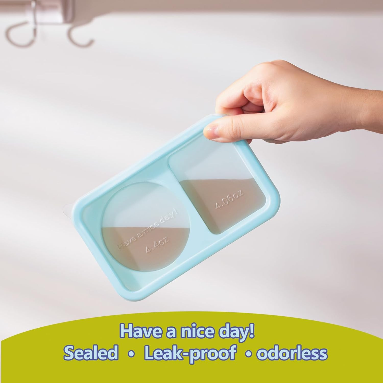 8.4 OZ Reusable Snack Containers with Lids for Kid, New 2 Compartment Large Capa