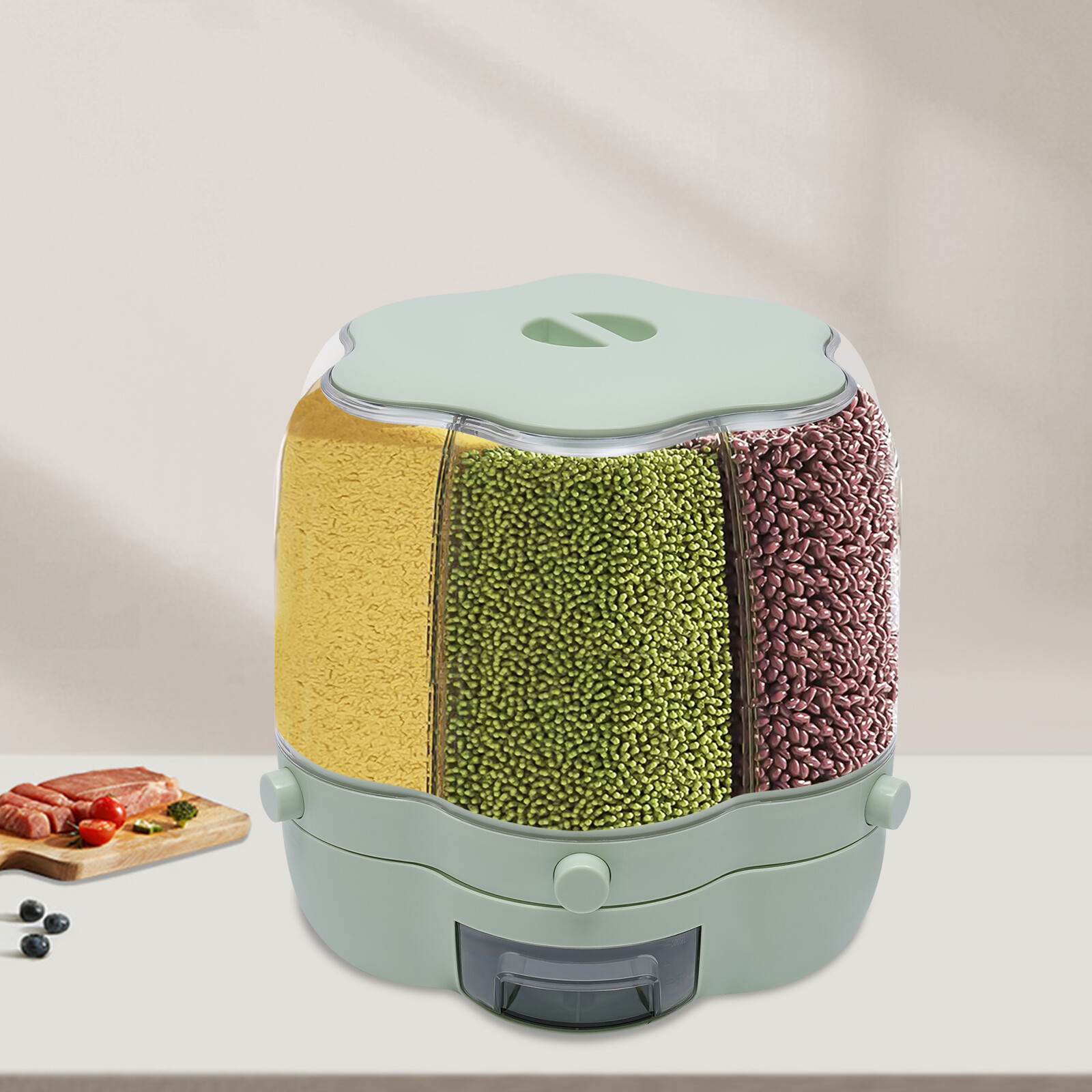 6 Barns Cereal Dispenser Rice Grain Dry Food Storage Container 360 Rotatable 8kg