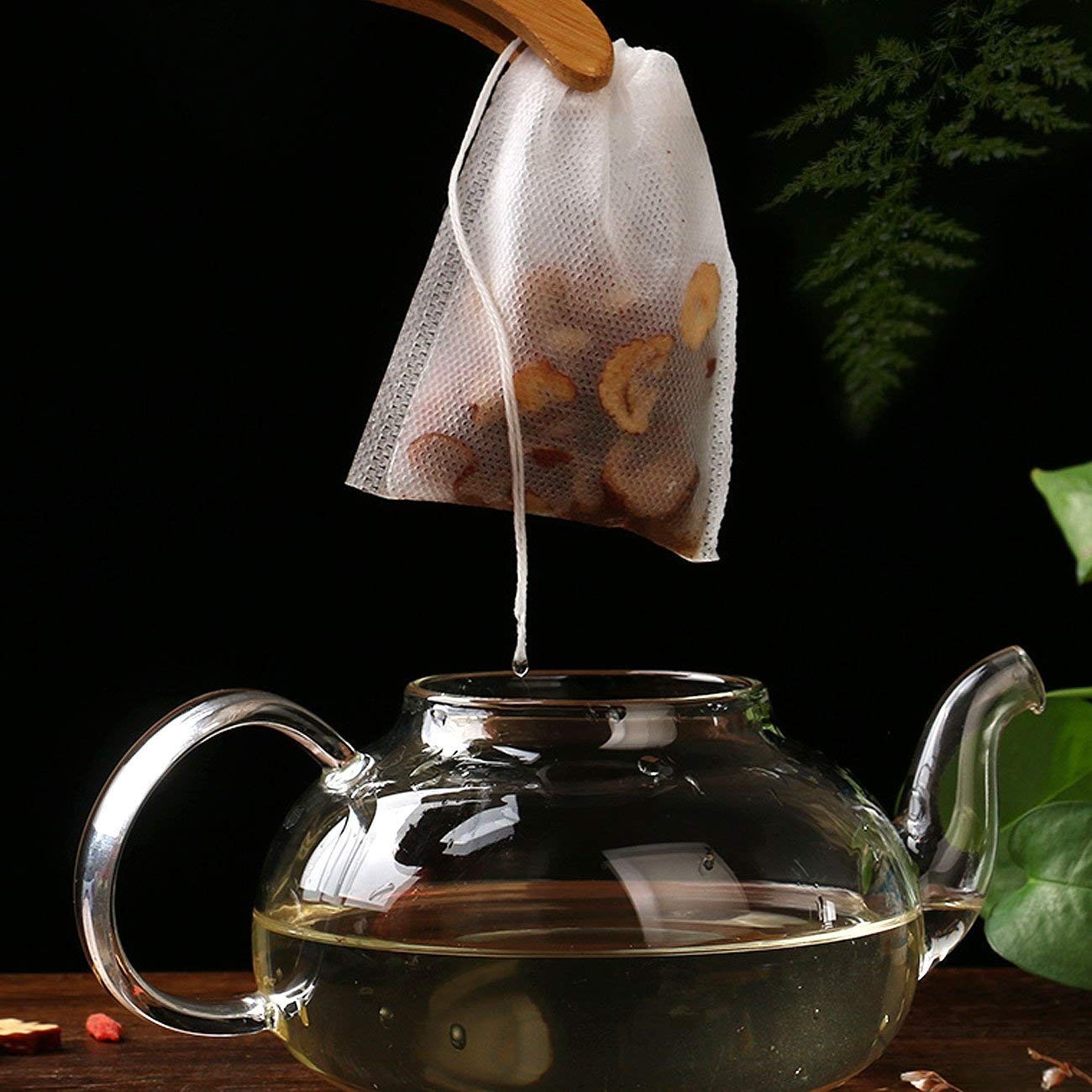 Fenshine 400 Pcs Tea Filter Bags 3.54″ x 2.75″ 400pcs Wood Pulp Paper, White