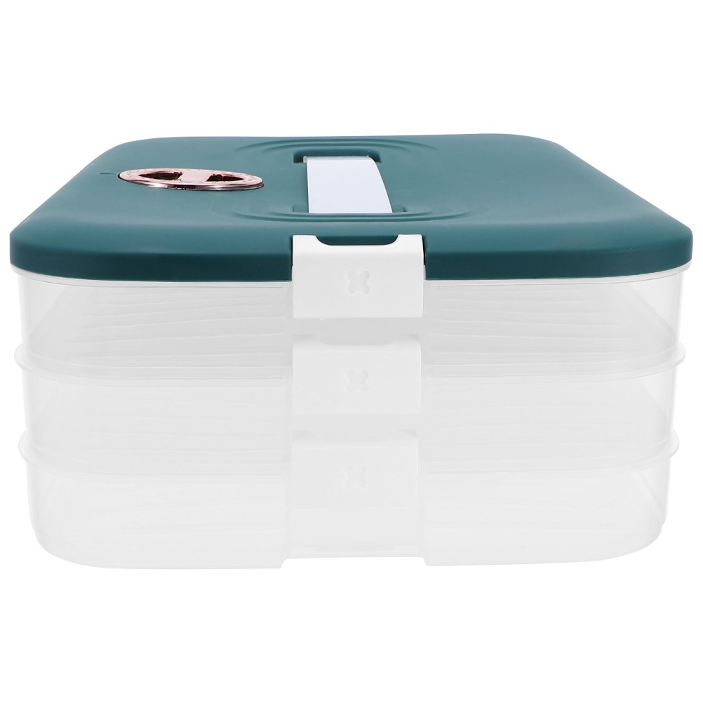 Rectangular Dumpling Case with Antistick Base for Efficient Freezer Food Storage