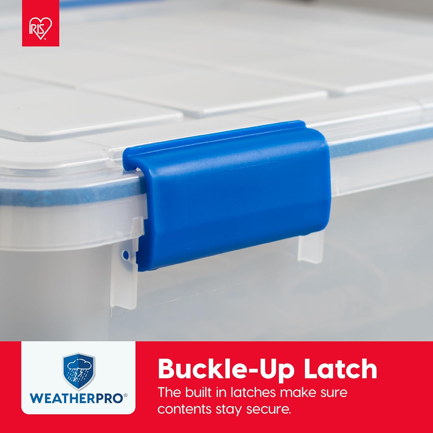 USA Weatherpro 16 Qt Storage Bins with Lids, 3 Pack, Bpa-Free Plastic Gasket Box