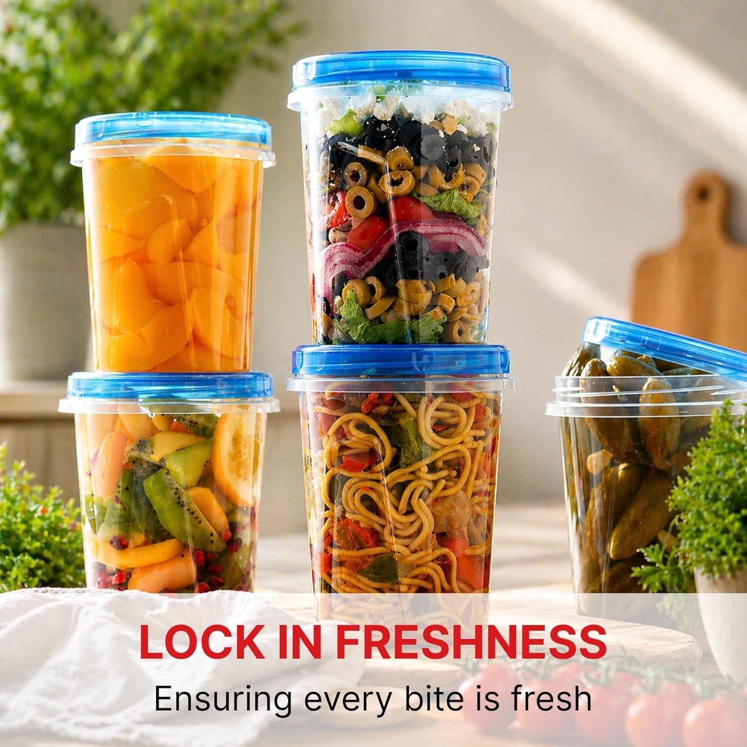 Durable 32 Oz Freezer Storage Containers – BPA-Free, Dishwasher Safe – 10 Pack