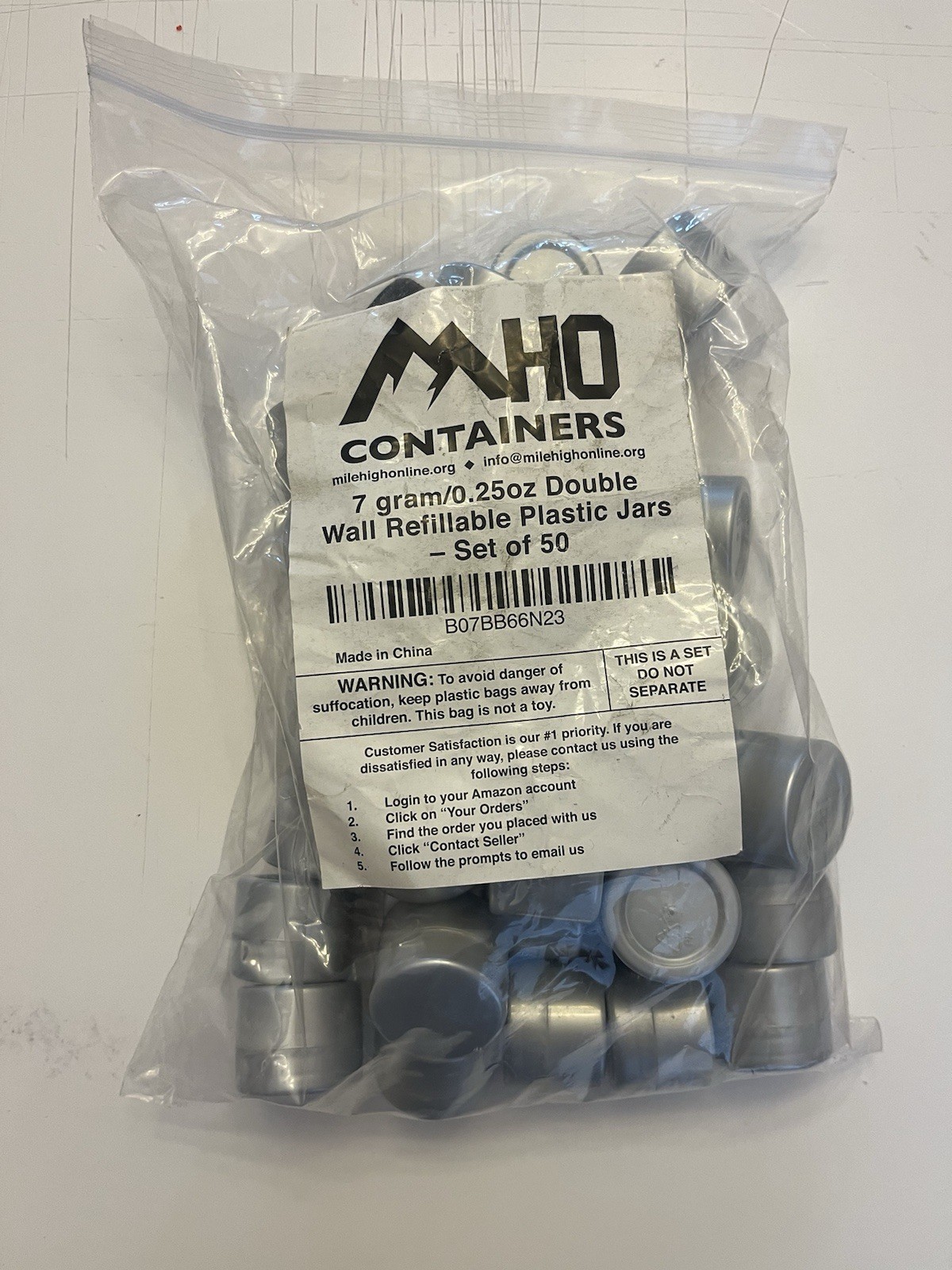 Mho Containers 7 GRAM/0.25OZ 37 Containers with Lids