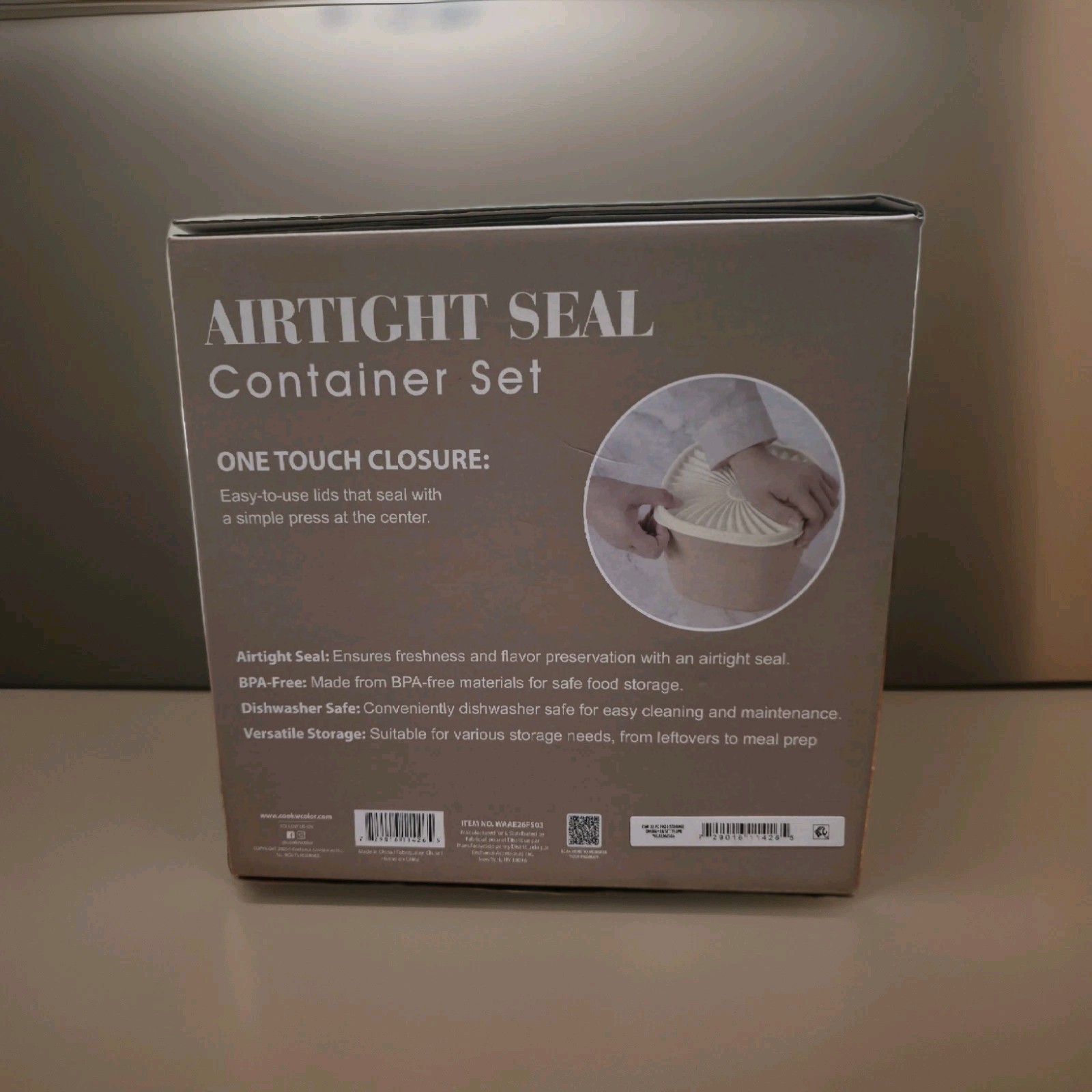 Airtight Seal 26 Piece Plastic Food Storage Container Set w Lids from CWC(Taupe)