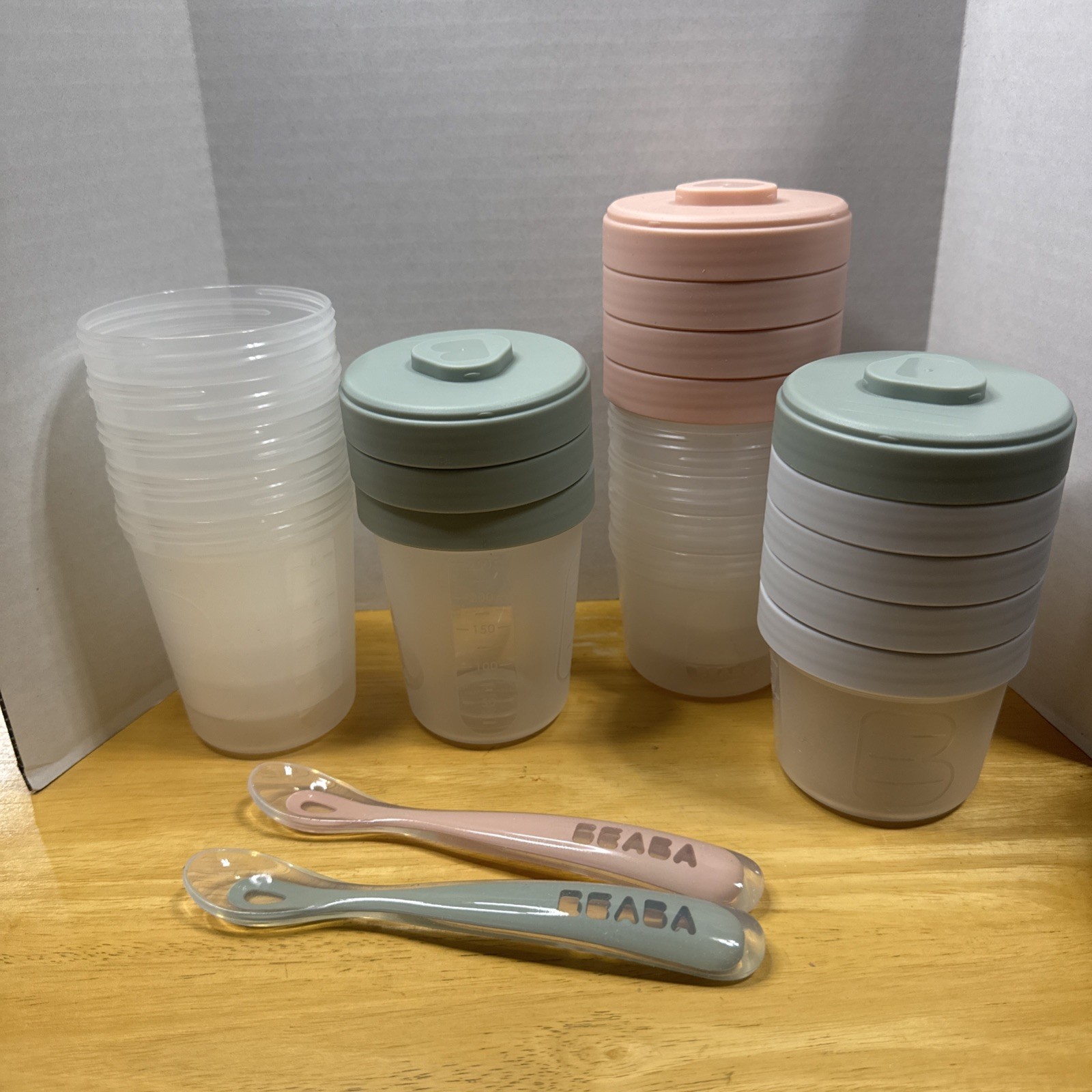 Beaba Stackable Clip Food Storage Jars Meal Set Storm 12 Piece