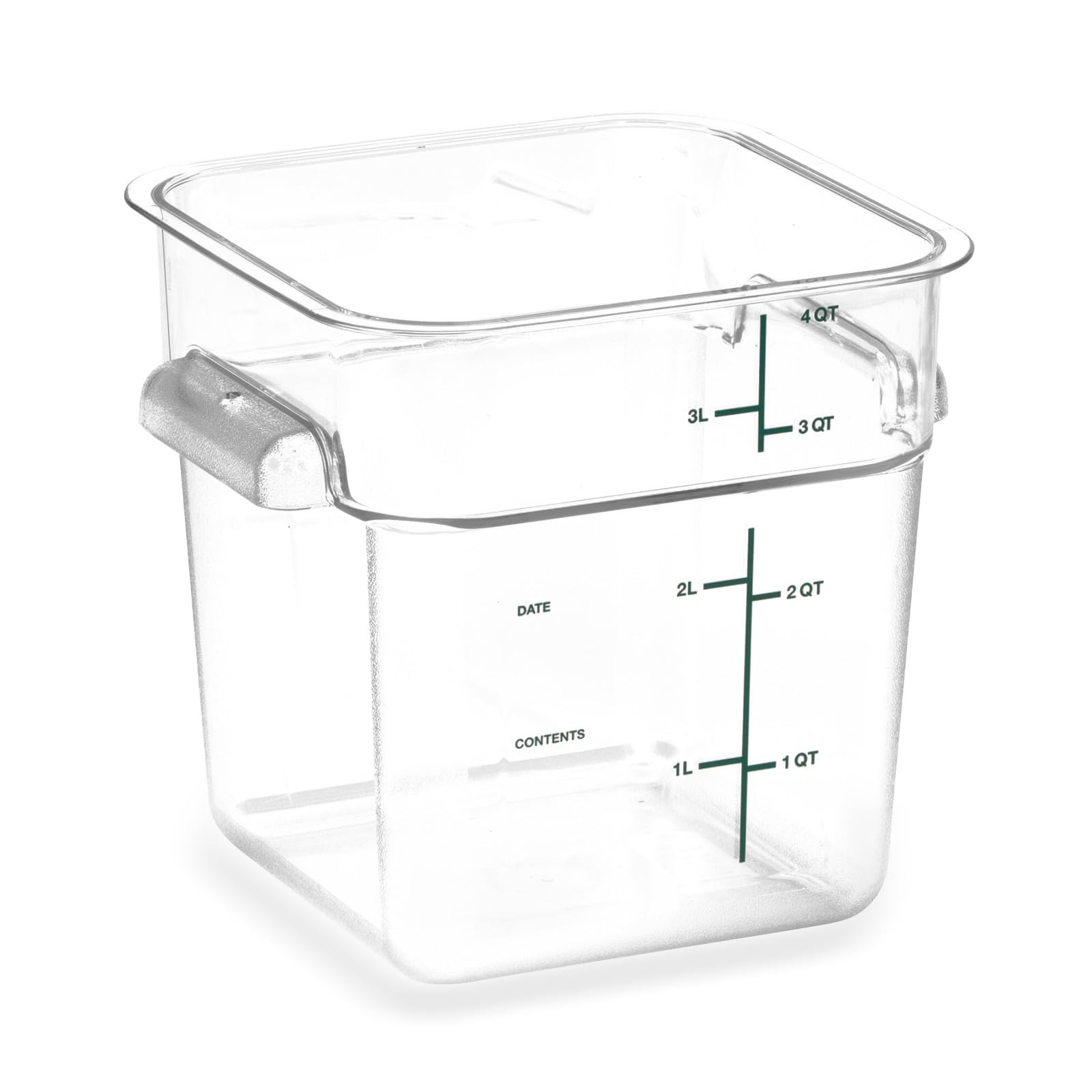 Carlisle FoodService Products Squares Square Food 4 Quart Container, Clear
