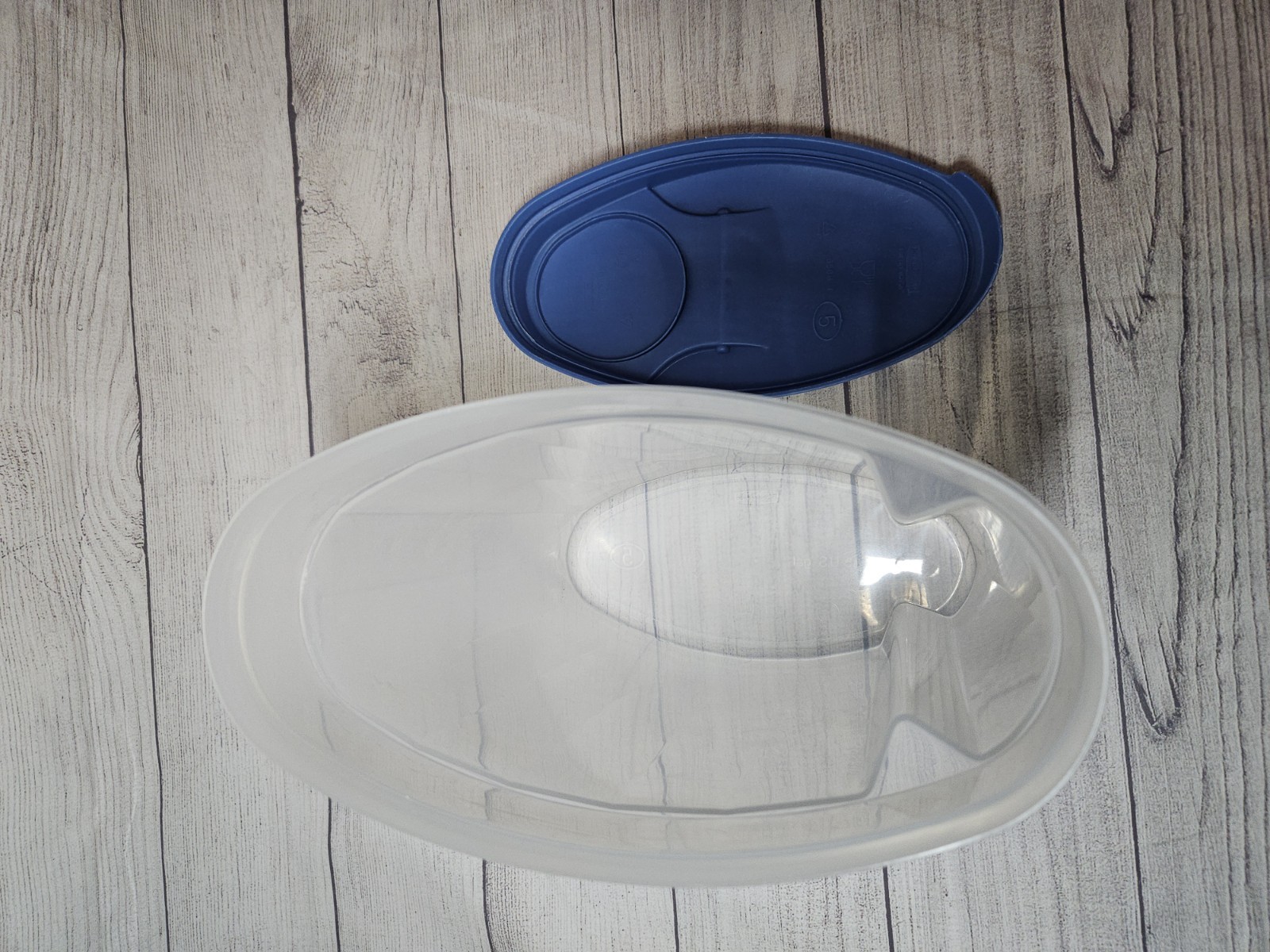 Vtg Rubbermaid Servin Saver Cereal Storage Container 1.5 Gallon BLUE w EZ Lid #5