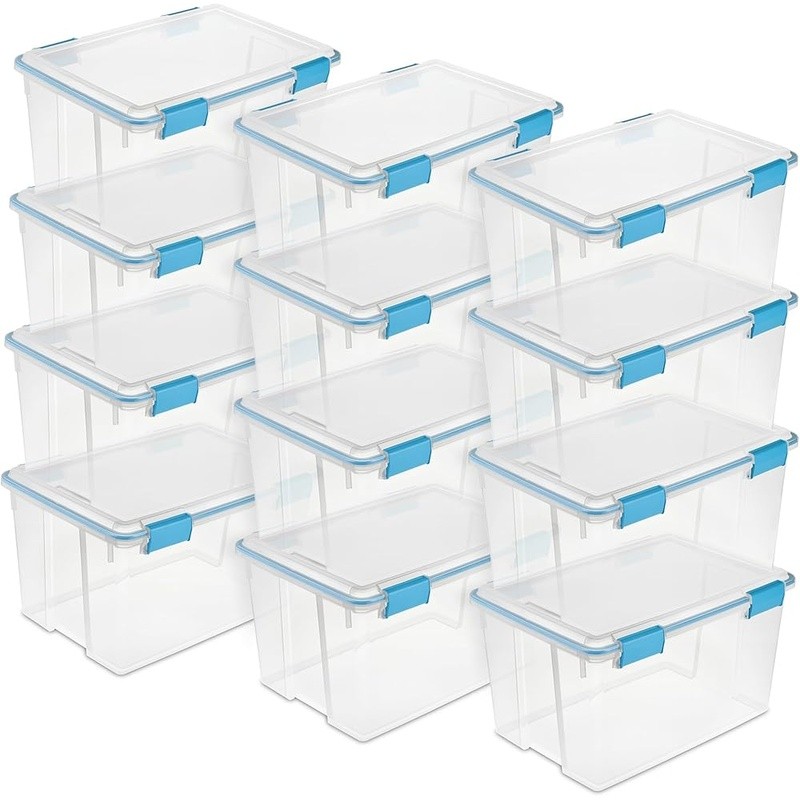 Airtight Secure Storage Boxes Durable Plastic Gasket Sealed Stackable Containers