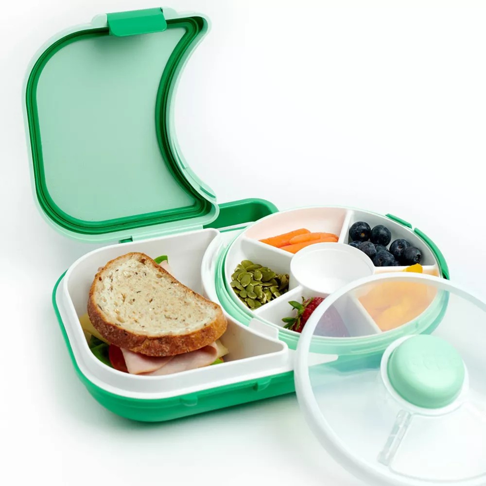 GoBe 2-in-1 Lunchbox With Original Snack Spinner – Green 8603G
