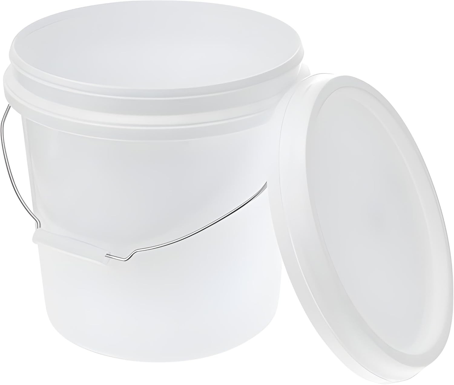 2 Gallon Bucket w/ Lid 3 Pack Food Grade BPA Free Heavy Duty Round Utility Pail