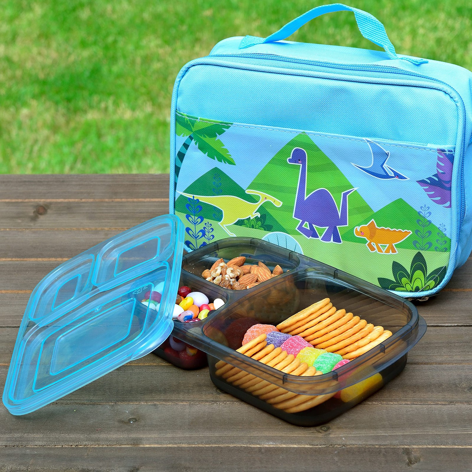 Youngever 7 Sets Bento Lunch Box, Meal Prep 9.5 x 6.2 x 2.2 inches, Clear