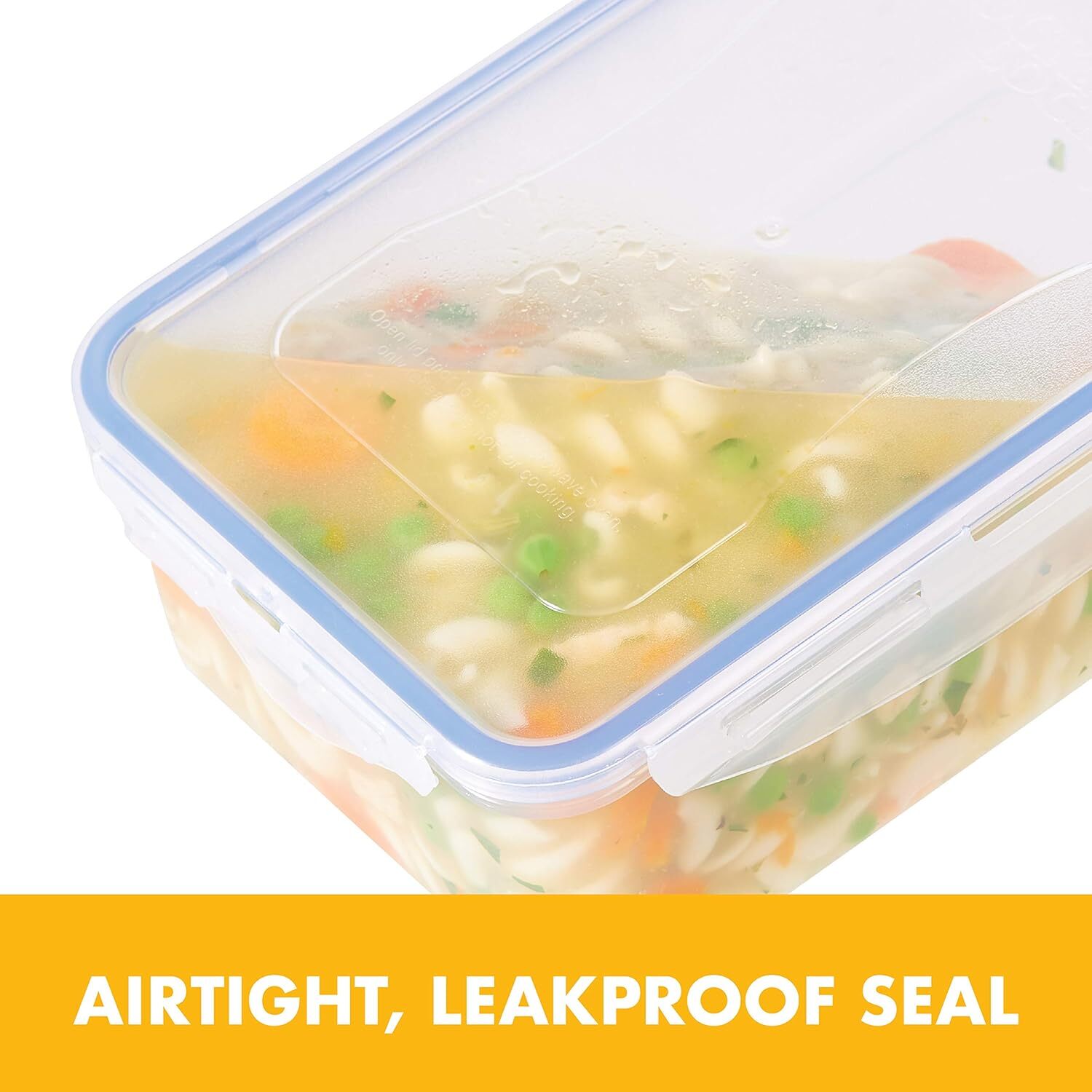 LocknLock Easy Essentials Airtight Rectangular Tall Food 4 Piece Set, Clear