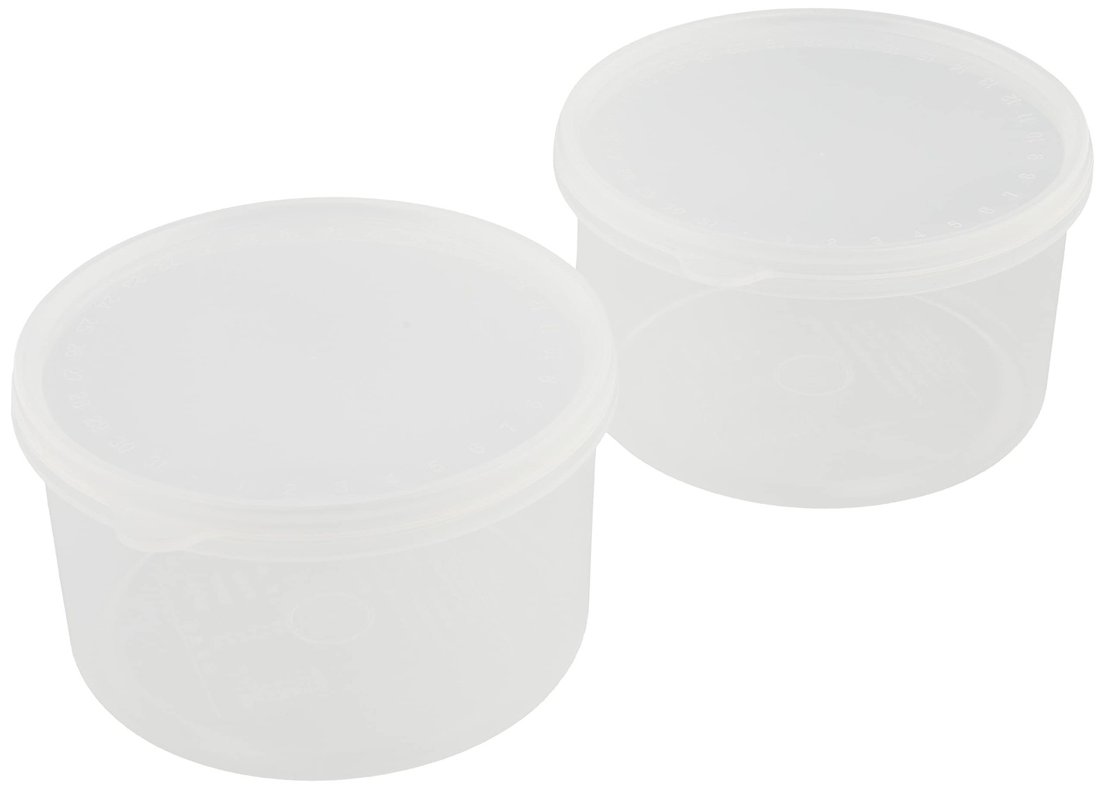 Storage Container Round Polypropylene 900ml Set of 2 Made in Japan S-61