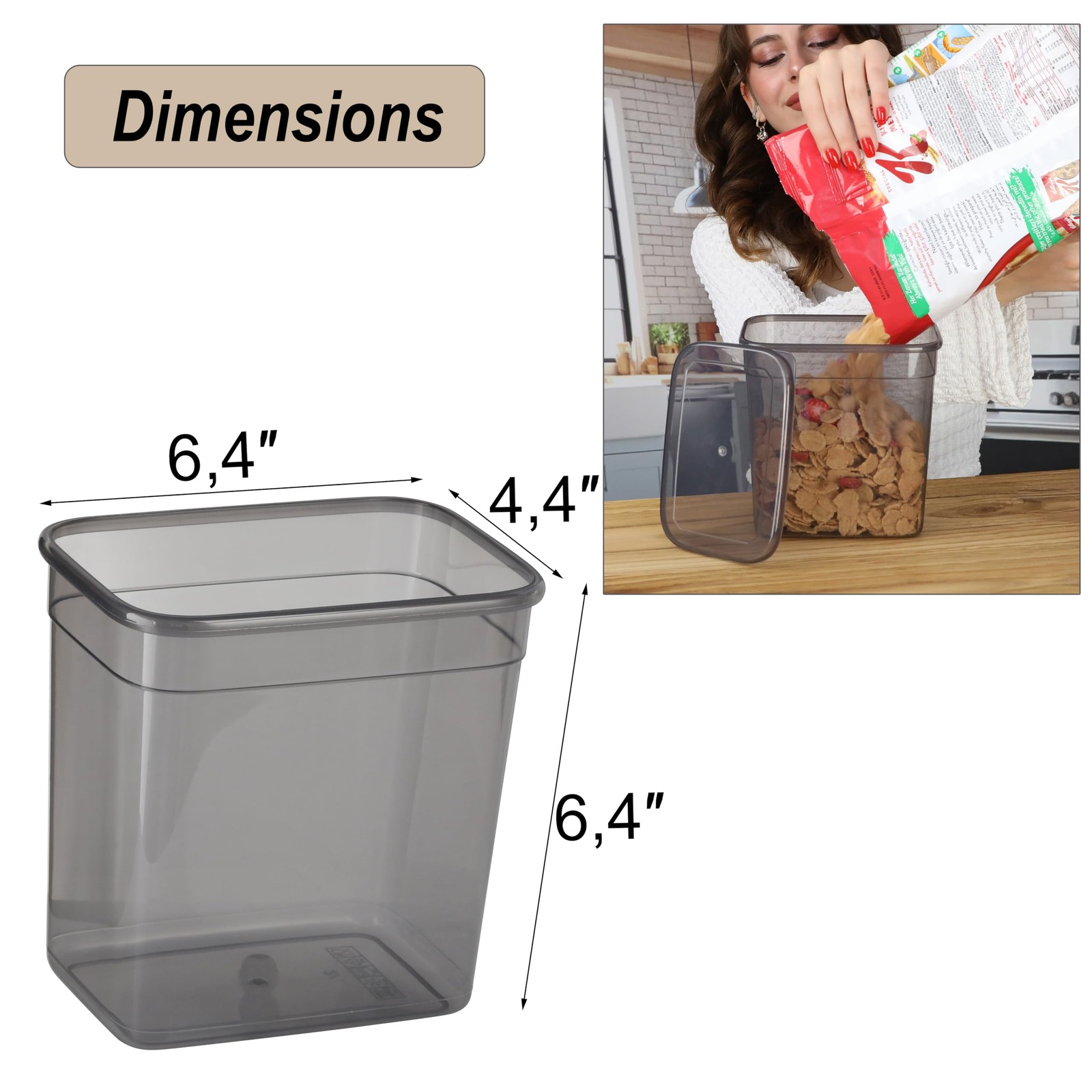 Storage Jars with Lid, Airtight, Set of 12 Storage Containers, BPA-, Storage …