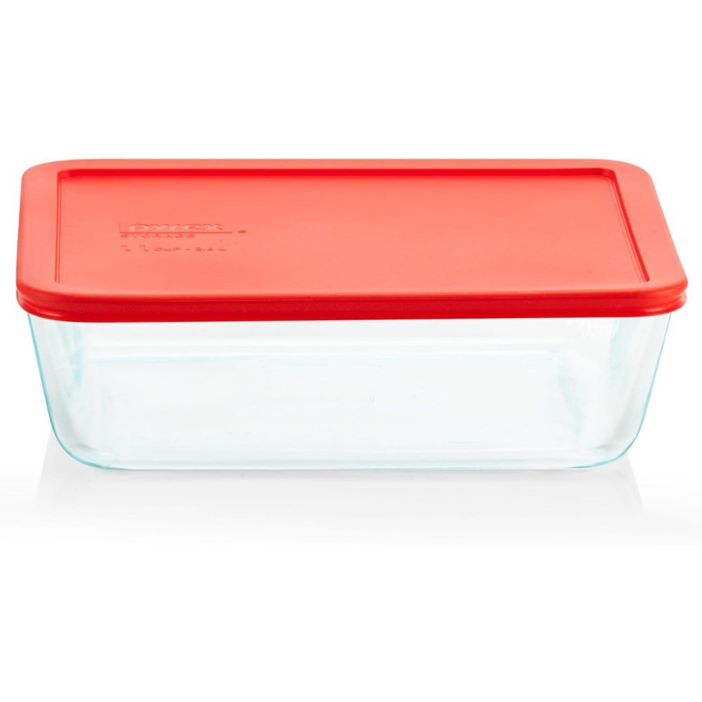 Simply Store Glass Food Storage Container, Snug Fit Non-Toxic Plastic