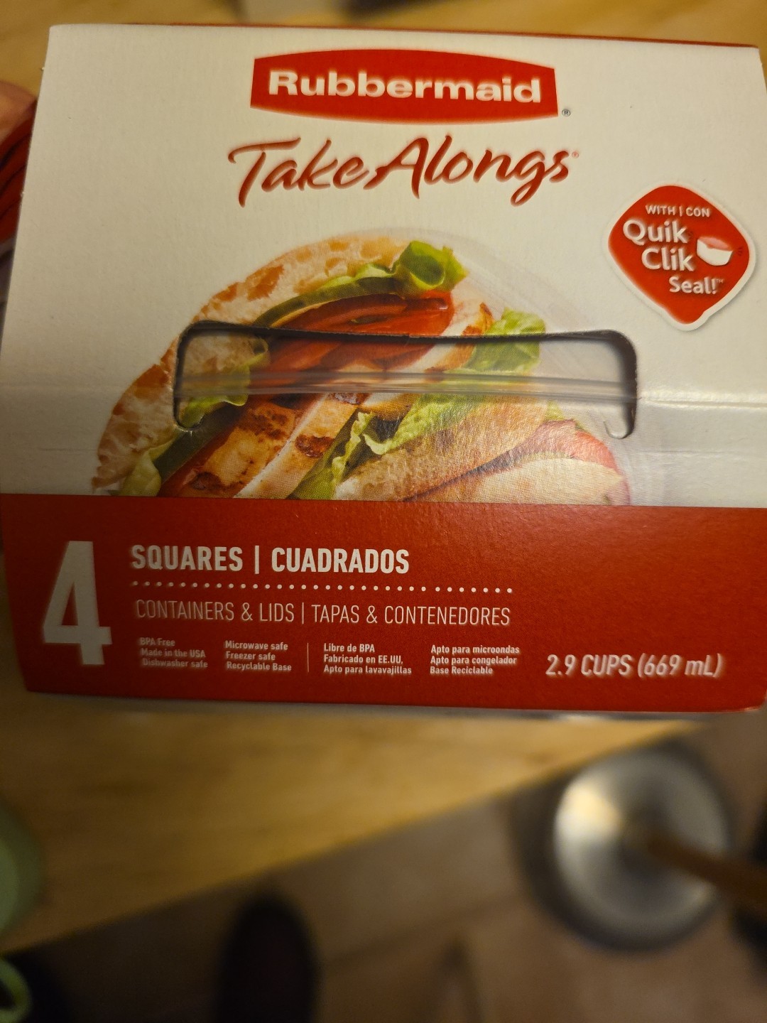 Rubbermaid 4Pc Sandwich Containers