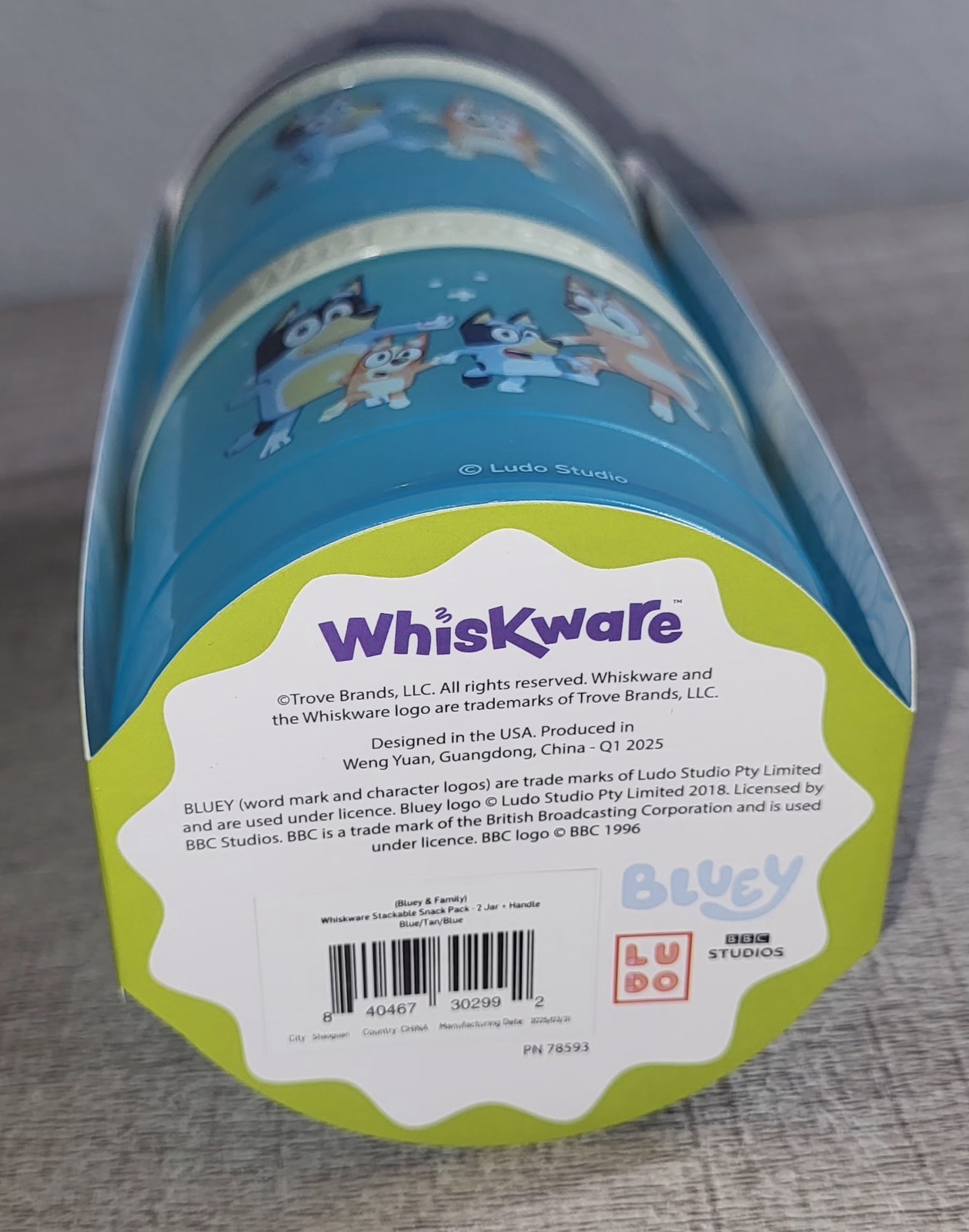 Whiskware Bluey Twist N Lock Snack Container Jar Set NEW